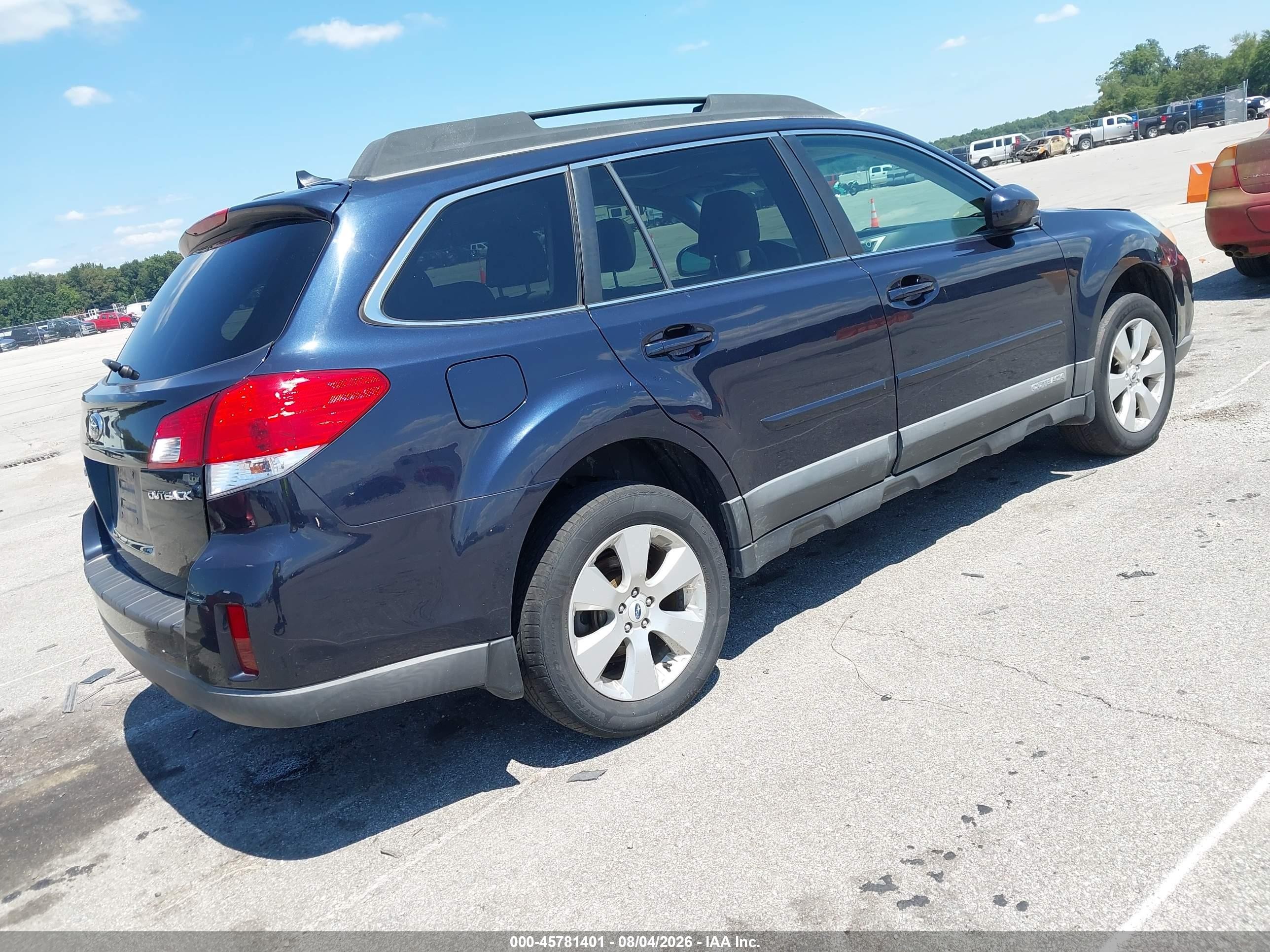 2012 Subaru Outback 2.5i Limited Blue vin: 4S4BRCKC3C3214549