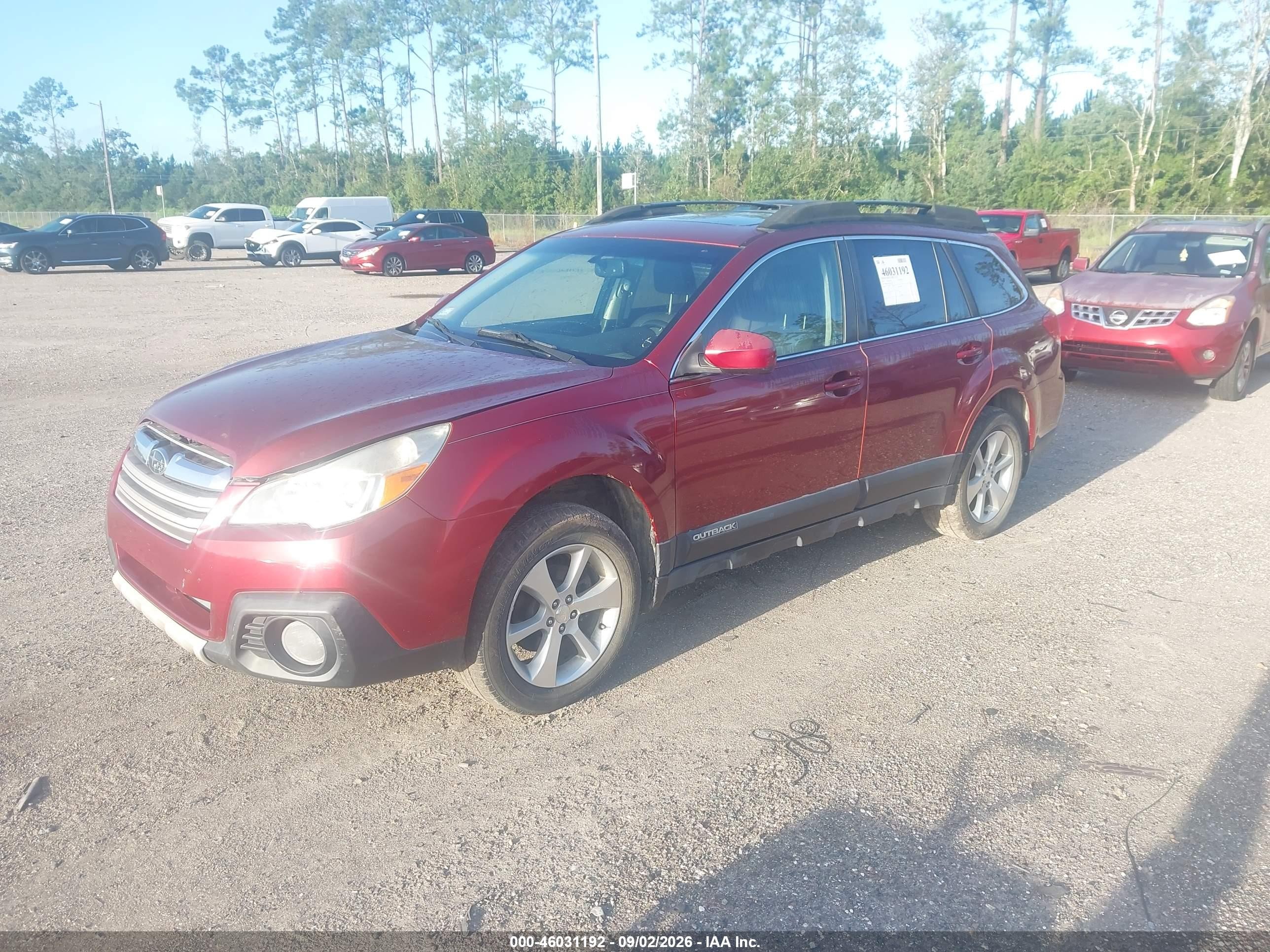 2013 Subaru Outback 2.5i Limited Red vin: 4S4BRCKC3D3244538
