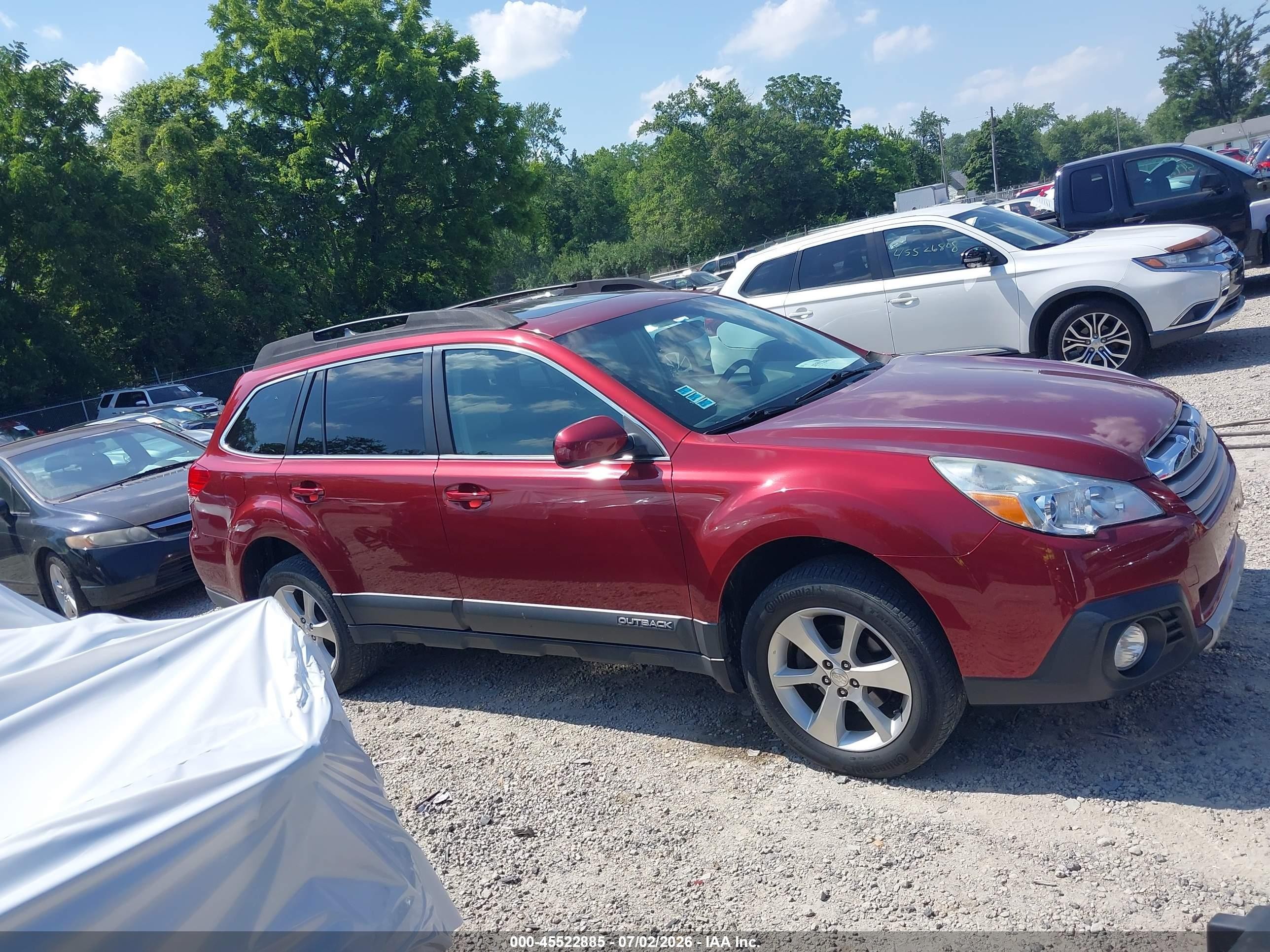 2013 Subaru Outback 2.5i Limited Red vin: 4S4BRCKC3D3246340