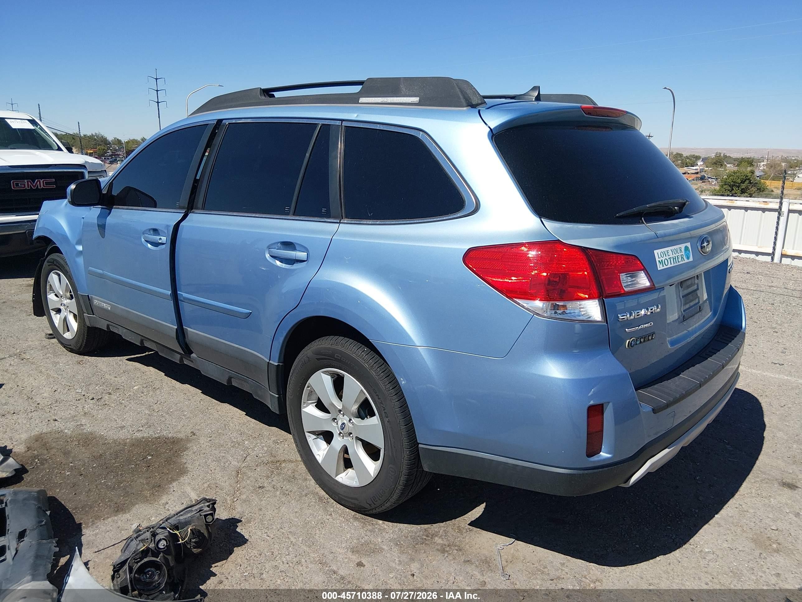 2012 Subaru Outback 2.5i Limited Blue vin: 4S4BRCKC4C3253439