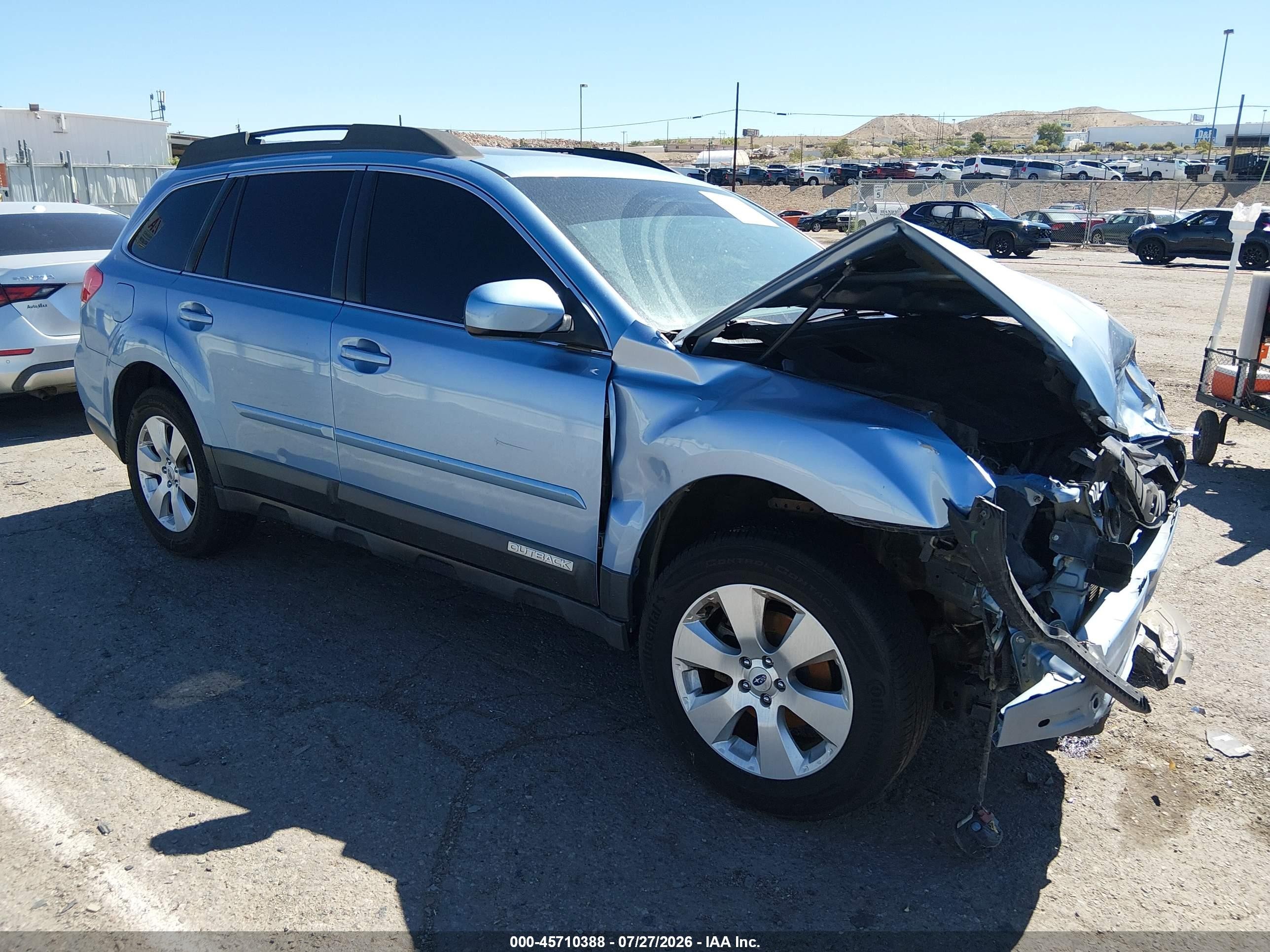 2012 Subaru Outback 2.5i Limited Blue vin: 4S4BRCKC4C3253439