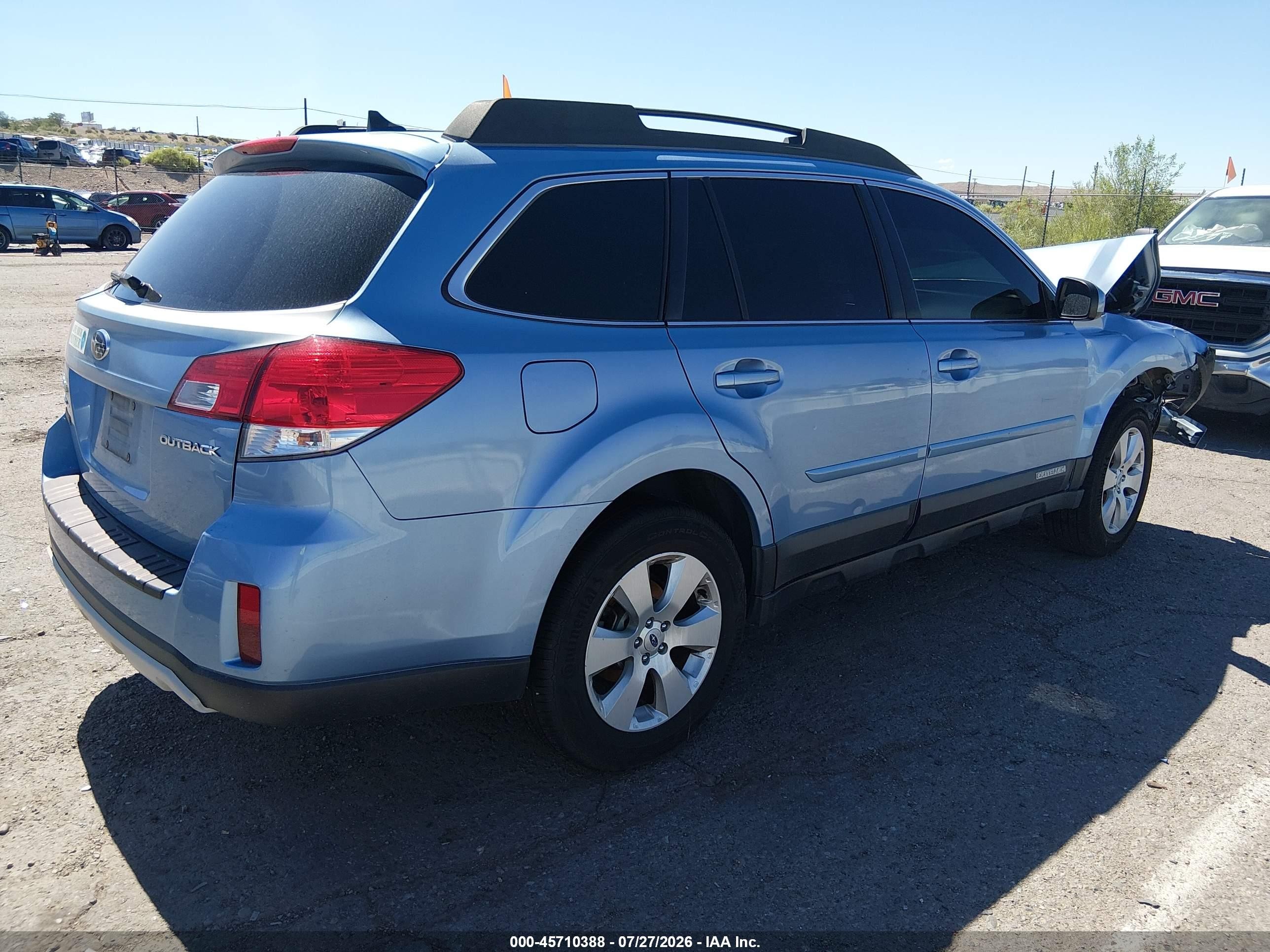 2012 Subaru Outback 2.5i Limited Blue vin: 4S4BRCKC4C3253439