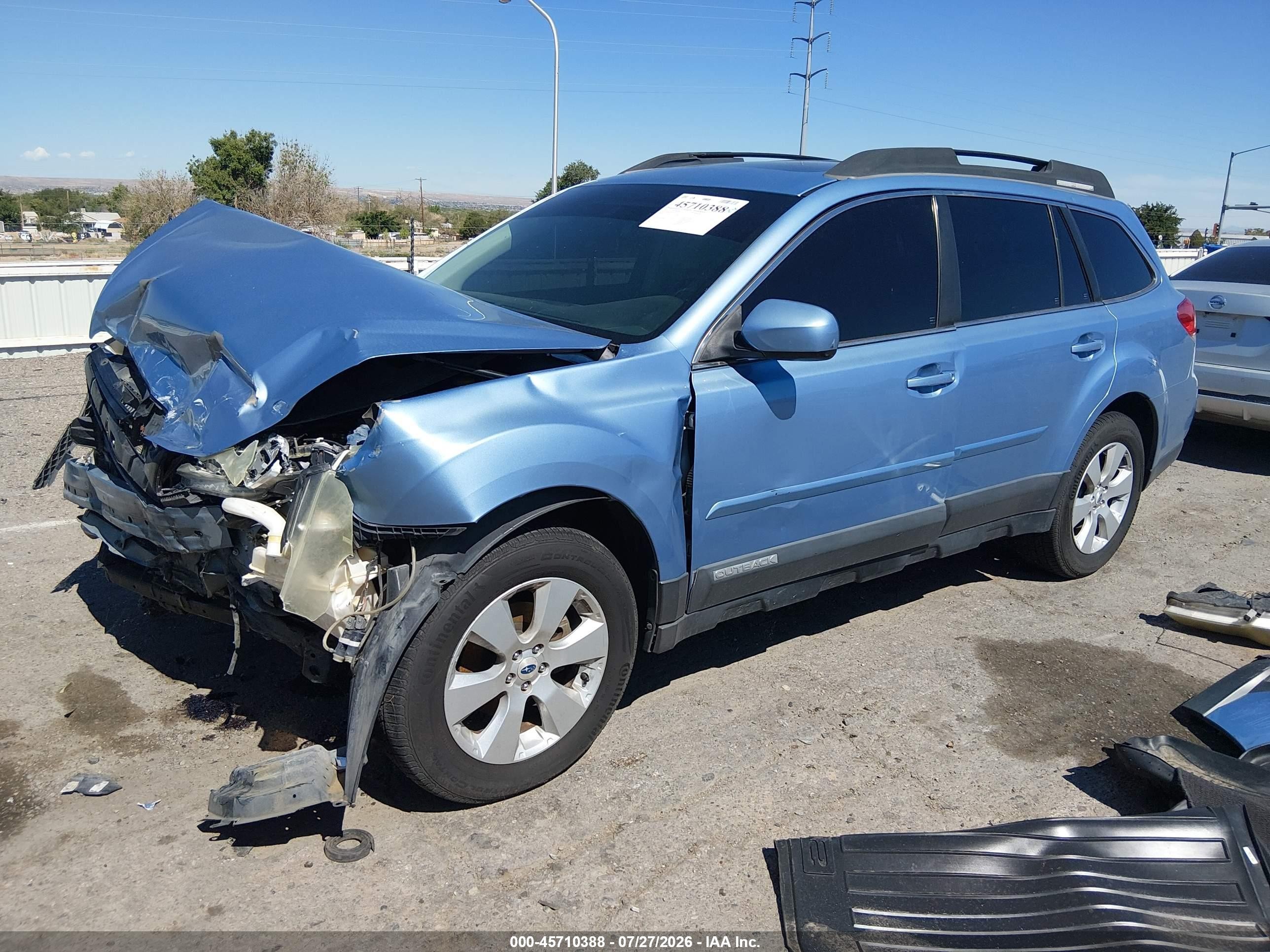 2012 Subaru Outback 2.5i Limited Blue vin: 4S4BRCKC4C3253439