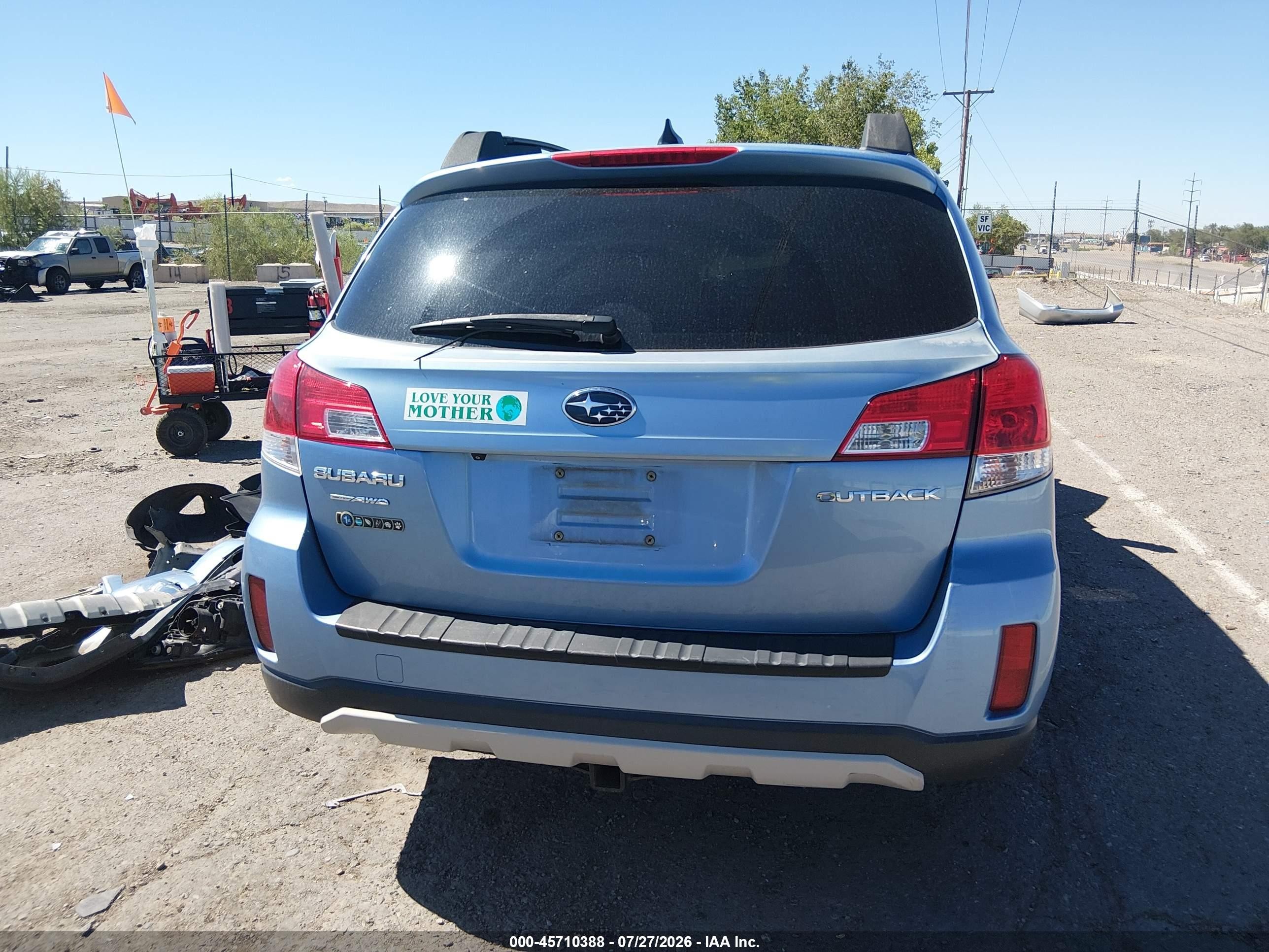 2012 Subaru Outback 2.5i Limited Blue vin: 4S4BRCKC4C3253439