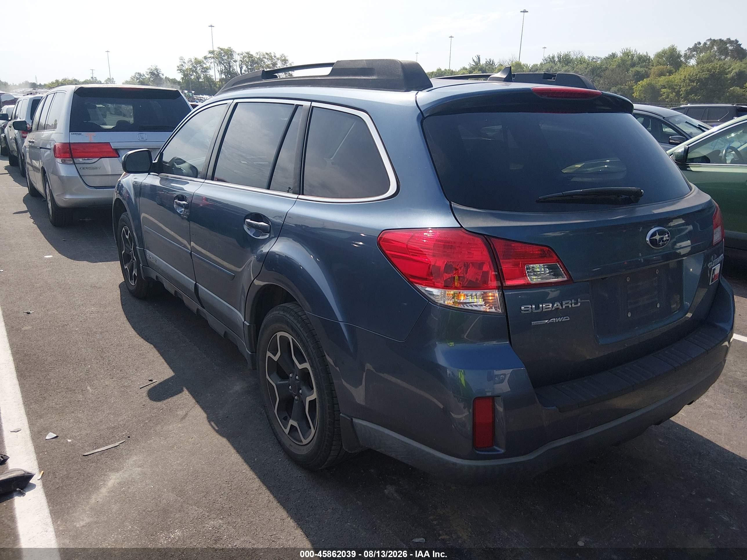2013 Subaru Outback 2.5i Limited Blue vin: 4S4BRCKC4D3229272