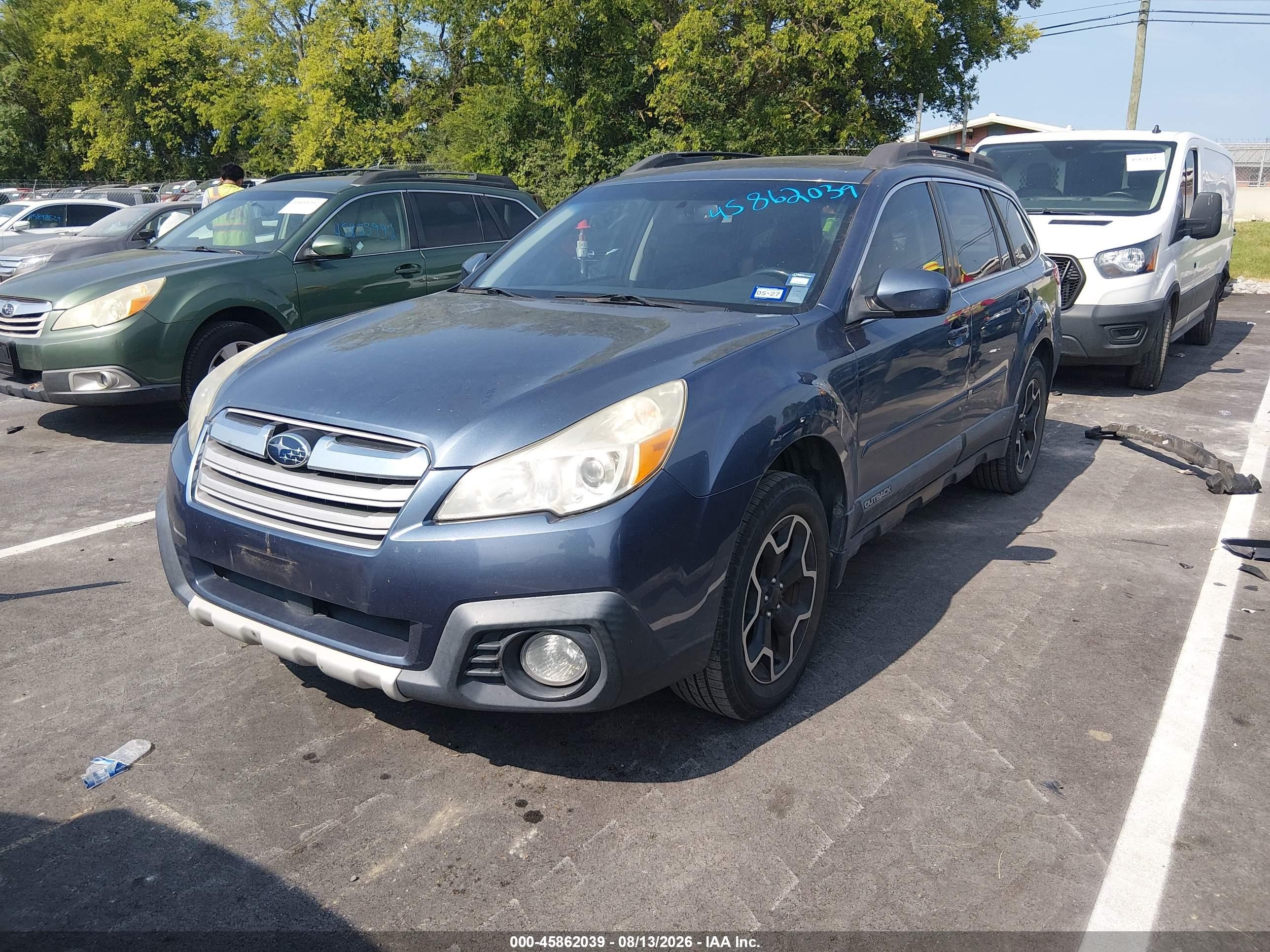 2013 Subaru Outback 2.5i Limited Blue vin: 4S4BRCKC4D3229272