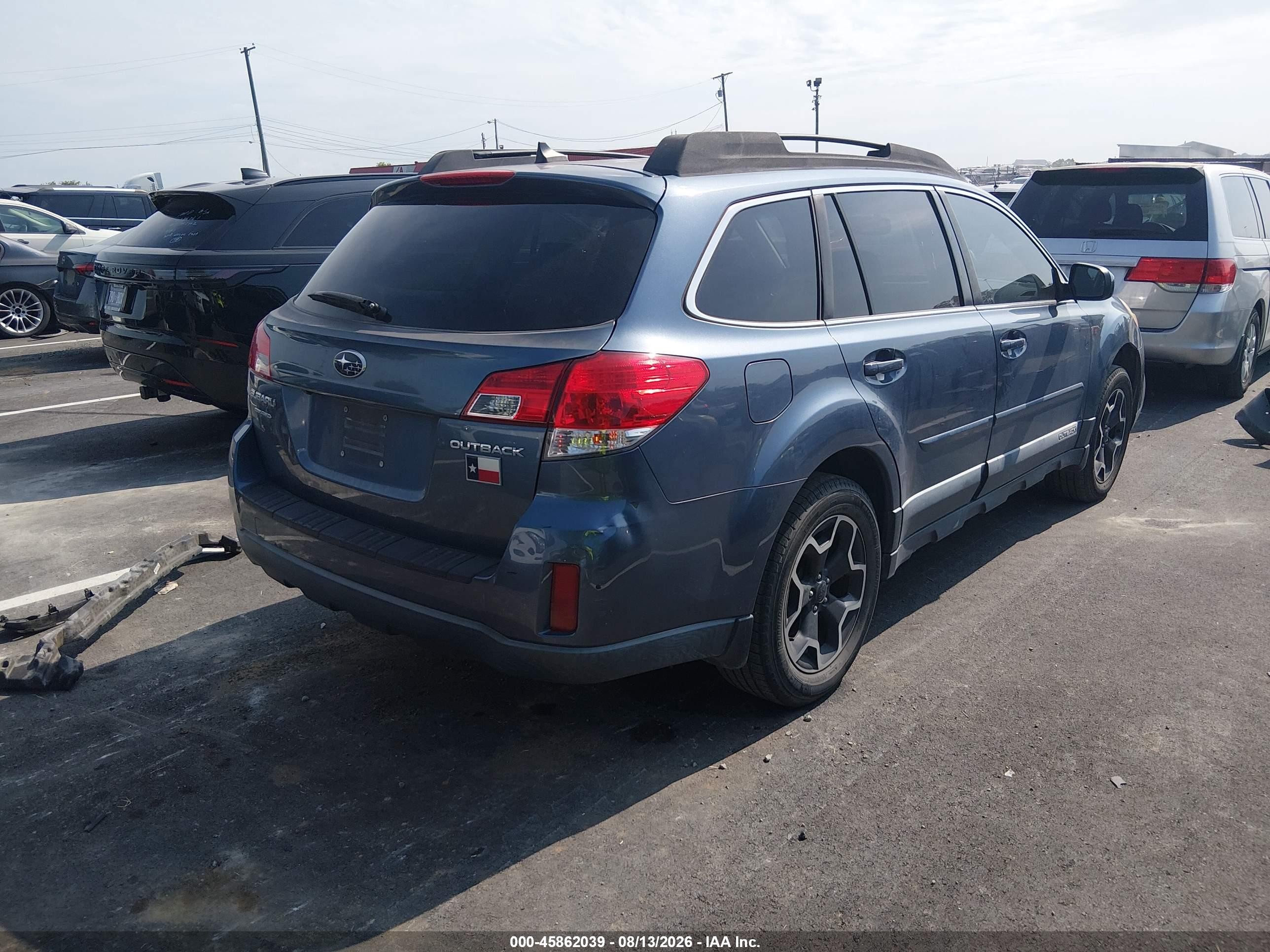 2013 Subaru Outback 2.5i Limited Blue vin: 4S4BRCKC4D3229272