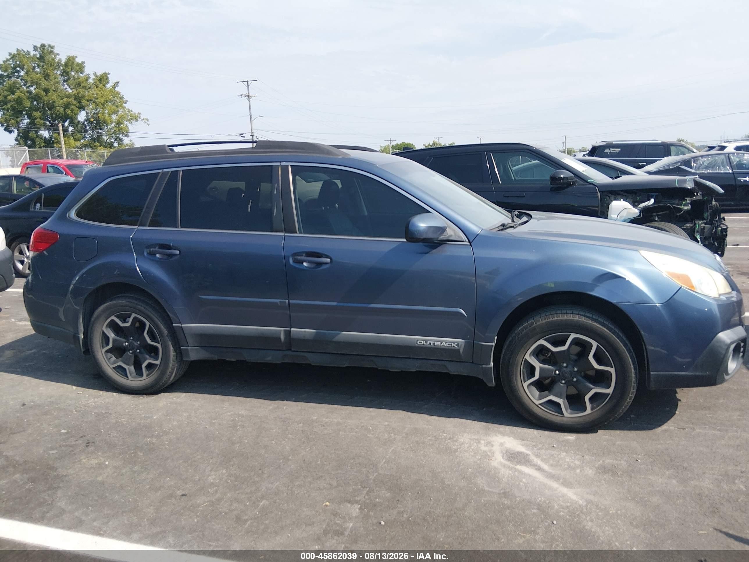 2013 Subaru Outback 2.5i Limited Blue vin: 4S4BRCKC4D3229272