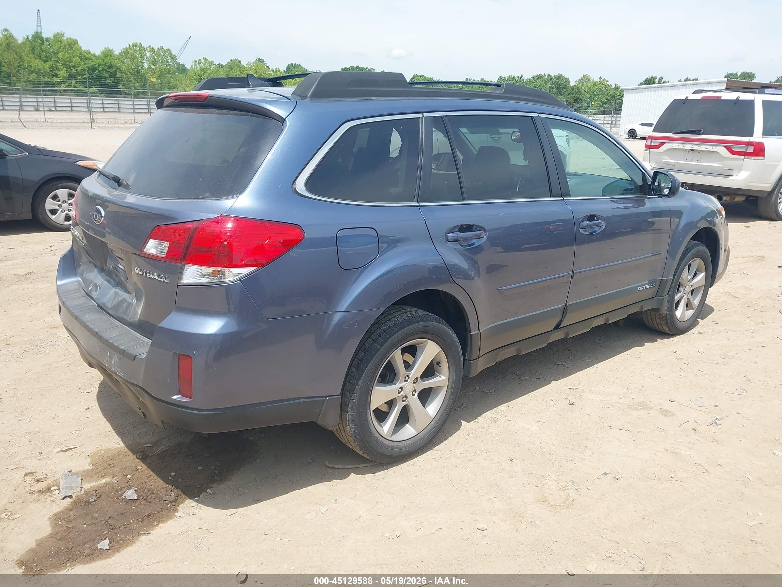 2013 Subaru Outback 2.5i Limited Blue vin: 4S4BRCKC4D3281288
