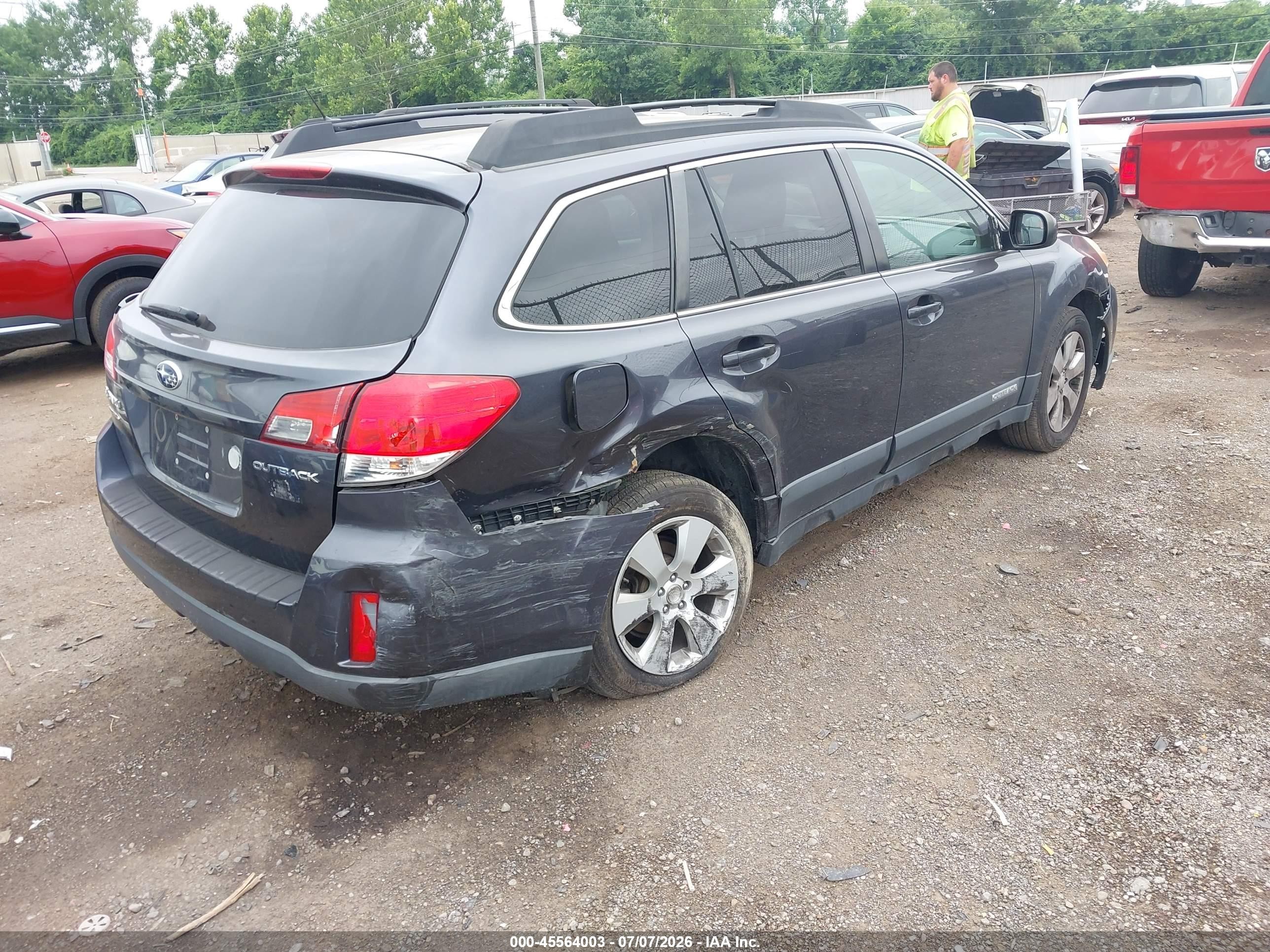2010 Subaru Outback 2.5i Limited Blue vin: 4S4BRCKC5A3325343