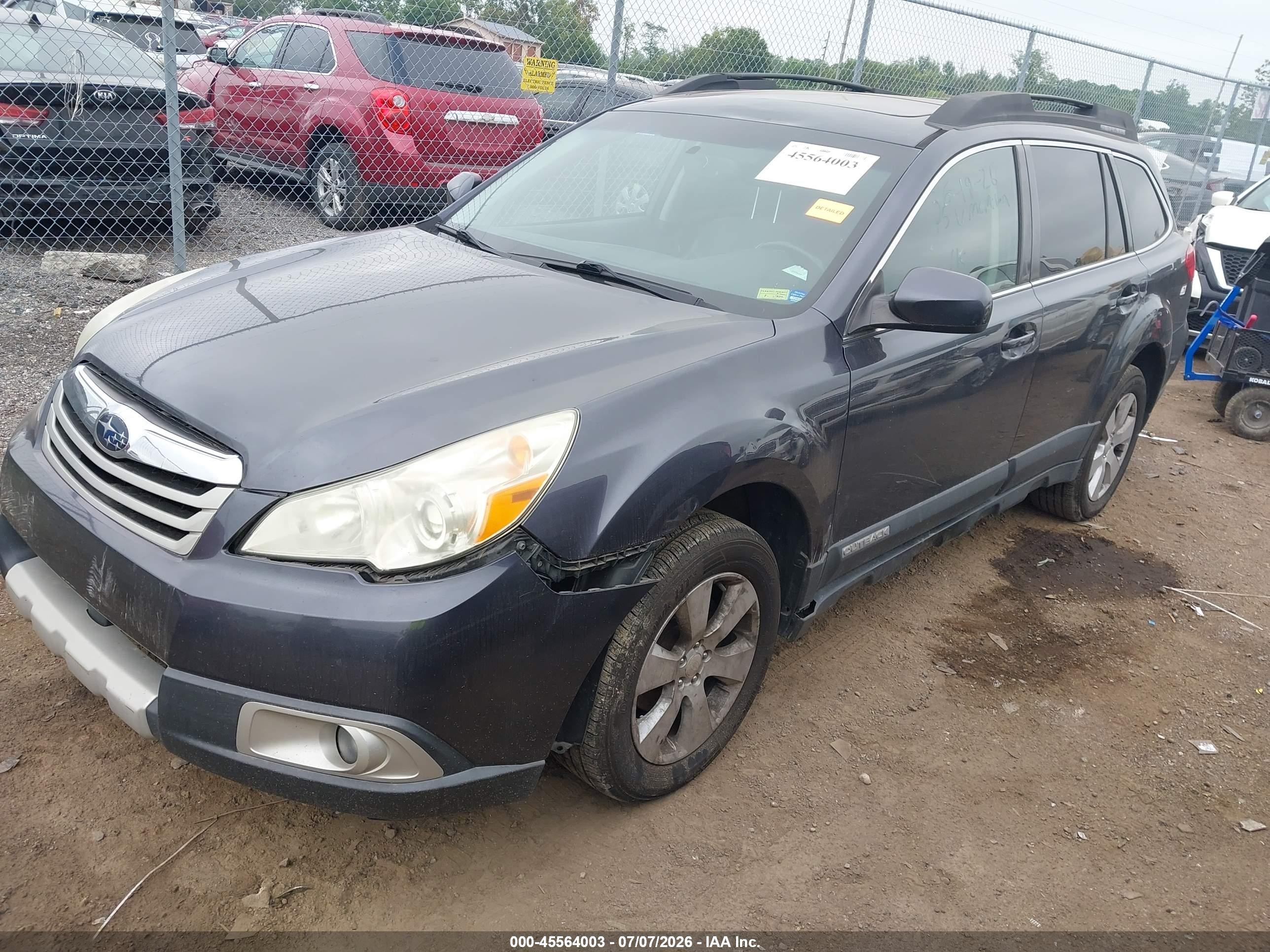 2010 Subaru Outback 2.5i Limited Blue vin: 4S4BRCKC5A3325343