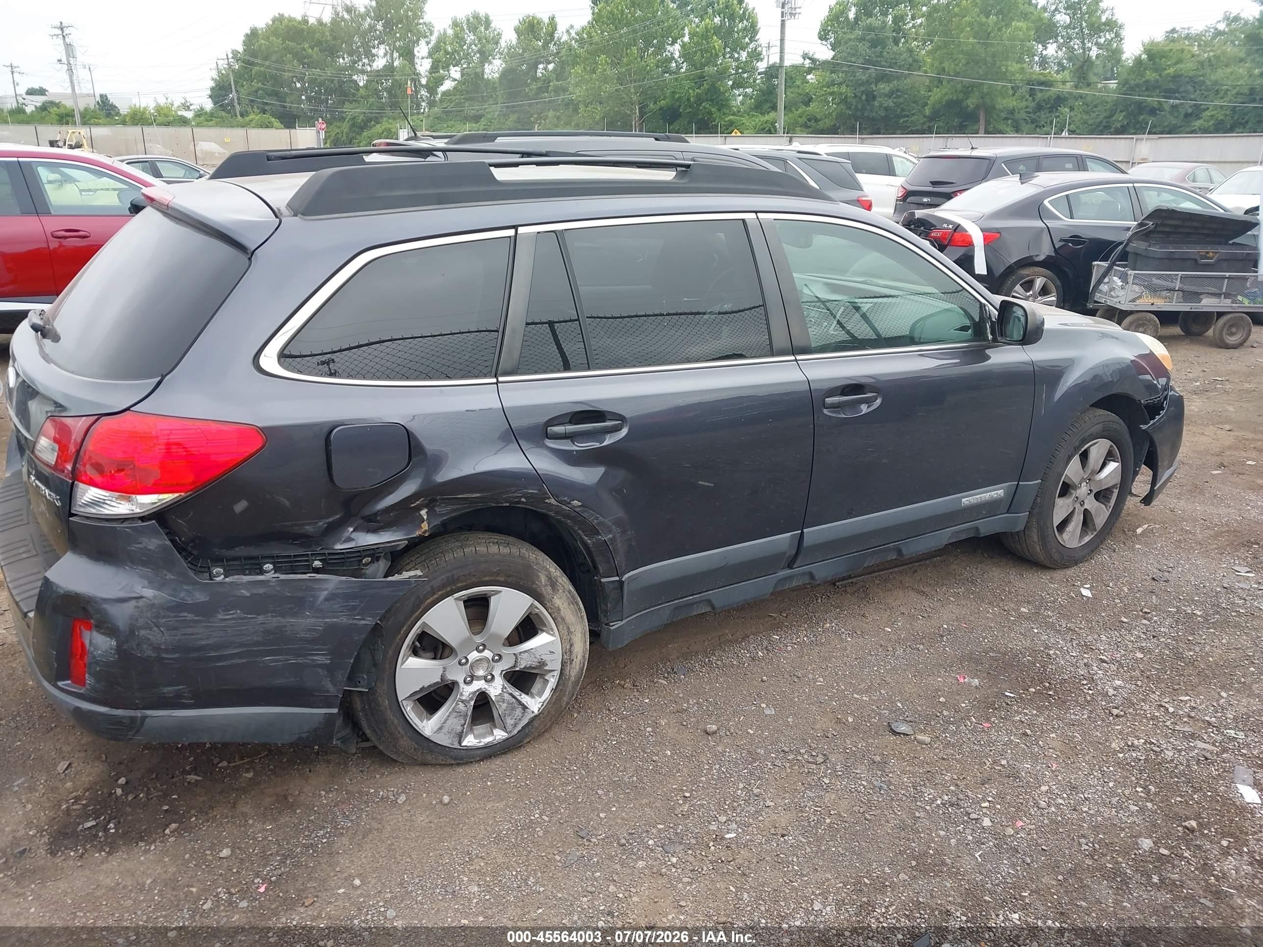 2010 Subaru Outback 2.5i Limited Blue vin: 4S4BRCKC5A3325343