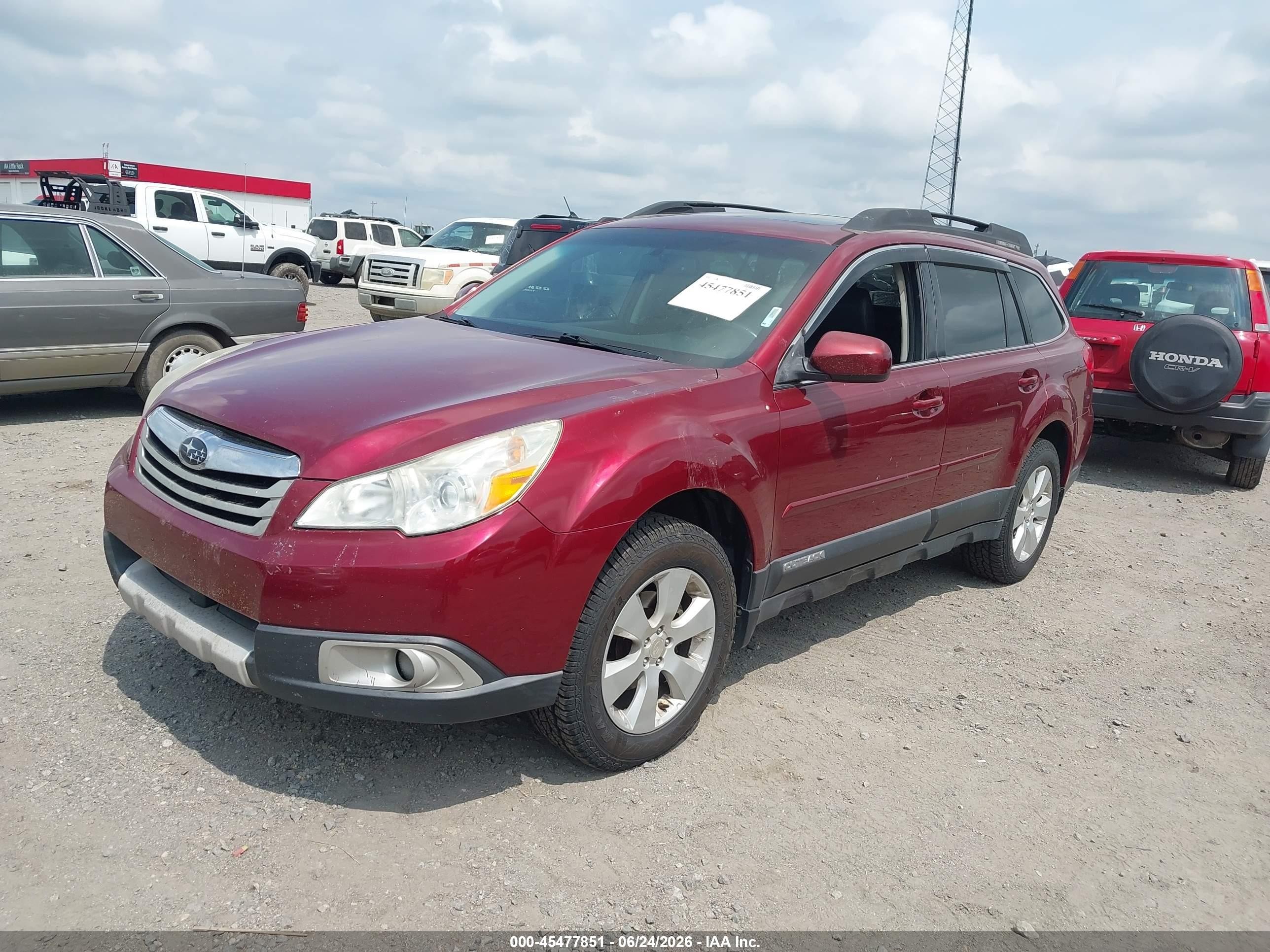 2012 Subaru Outback 2.5i Limited Red vin: 4S4BRCKC5C3247729