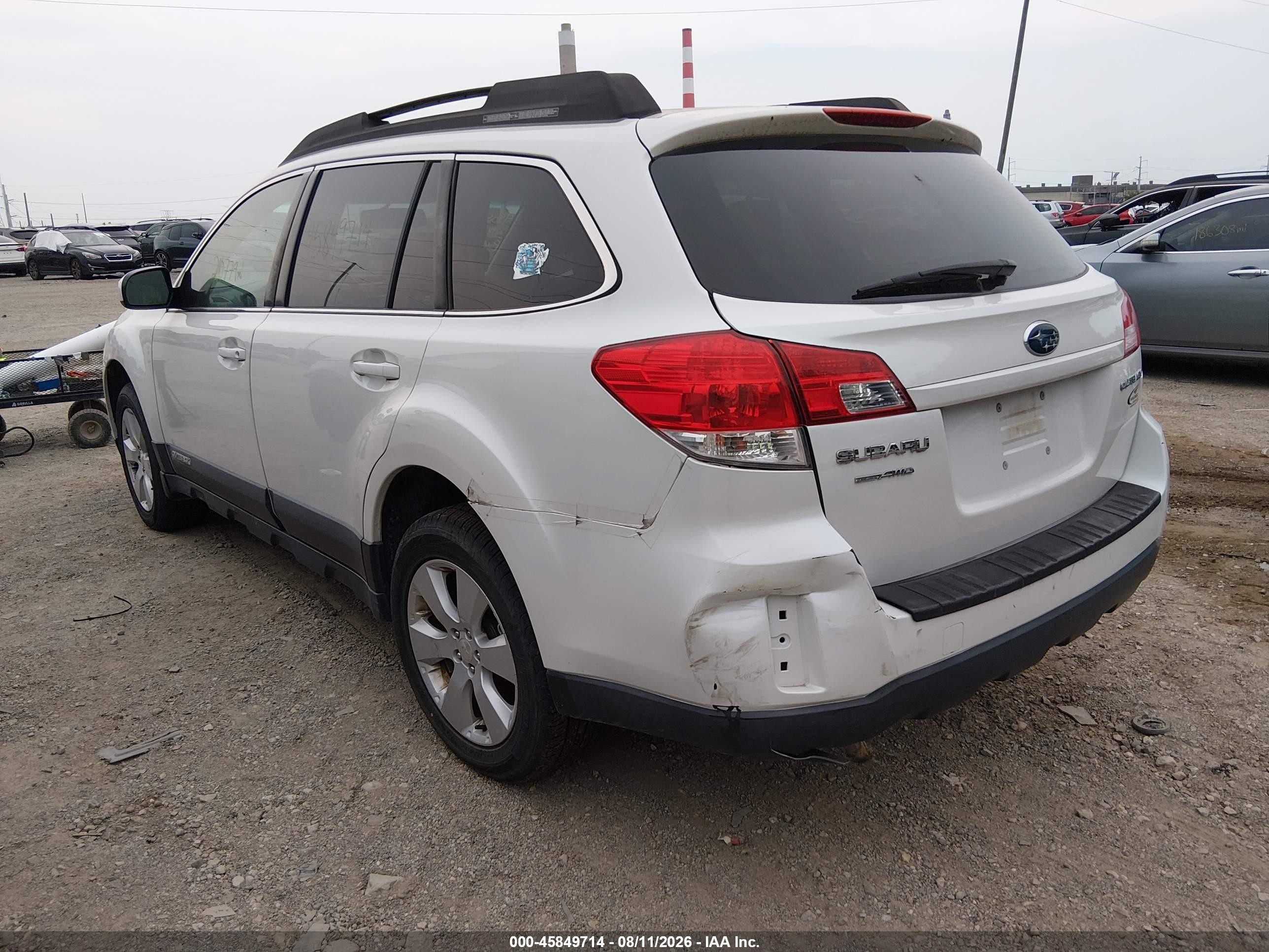 2010 Subaru Outback 2.5i Limited Белый vin: 4S4BRCKC6A3313346