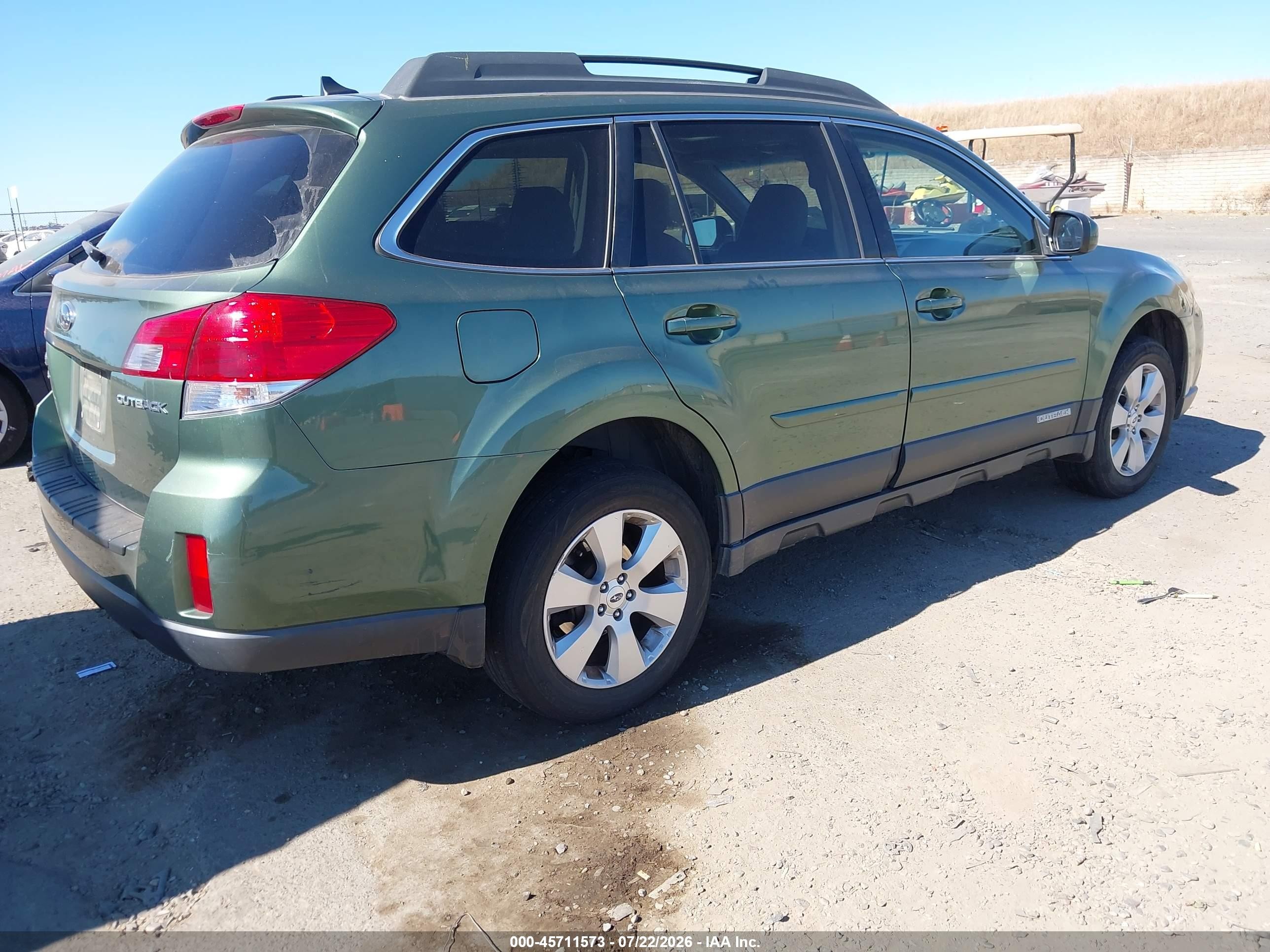 2012 Subaru Outback 2.5i Limited Green vin: 4S4BRCKC6C3259405