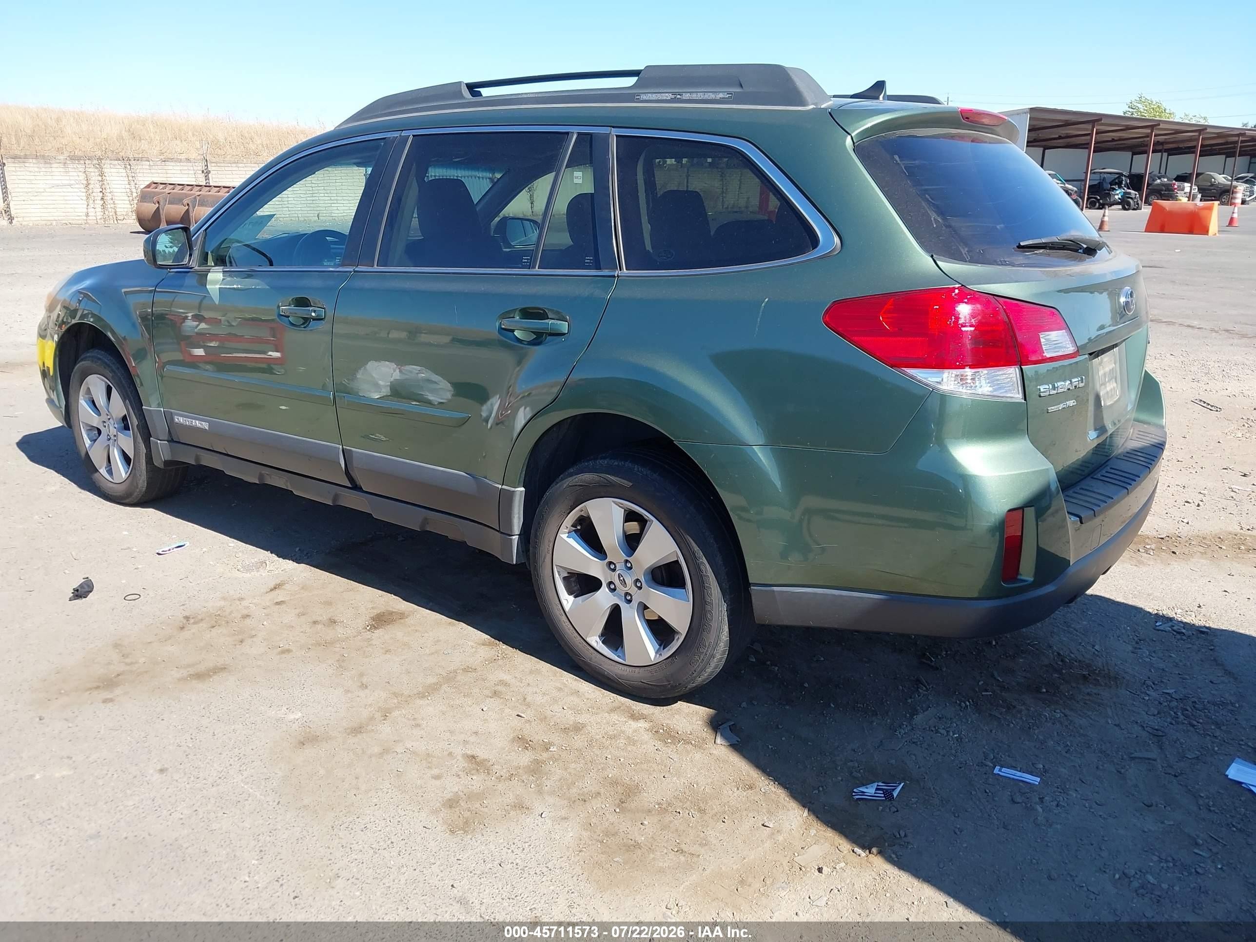 2012 Subaru Outback 2.5i Limited Green vin: 4S4BRCKC6C3259405