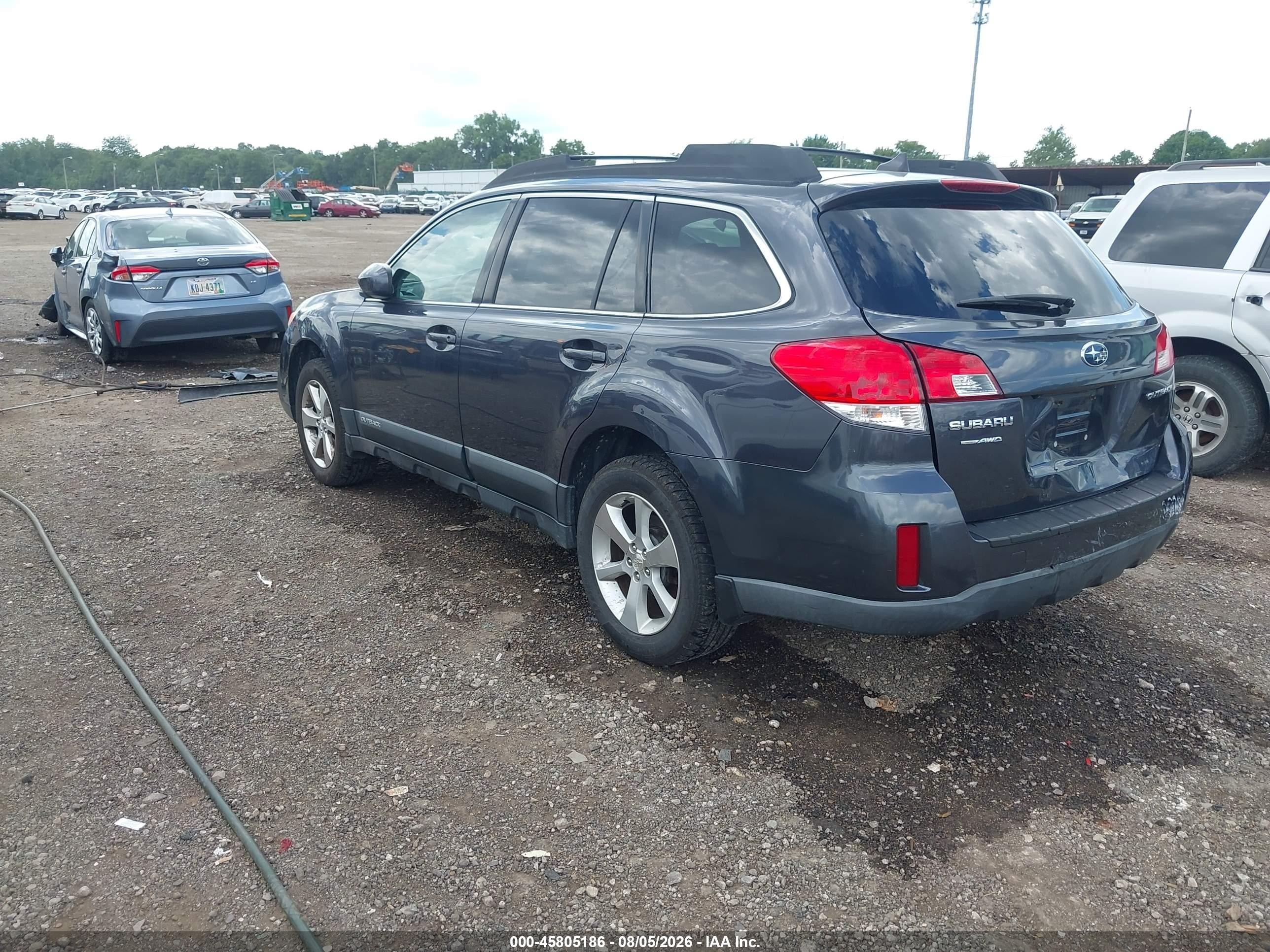 2013 Subaru Outback 2.5i Limited Gray vin: 4S4BRCKC6D3266047