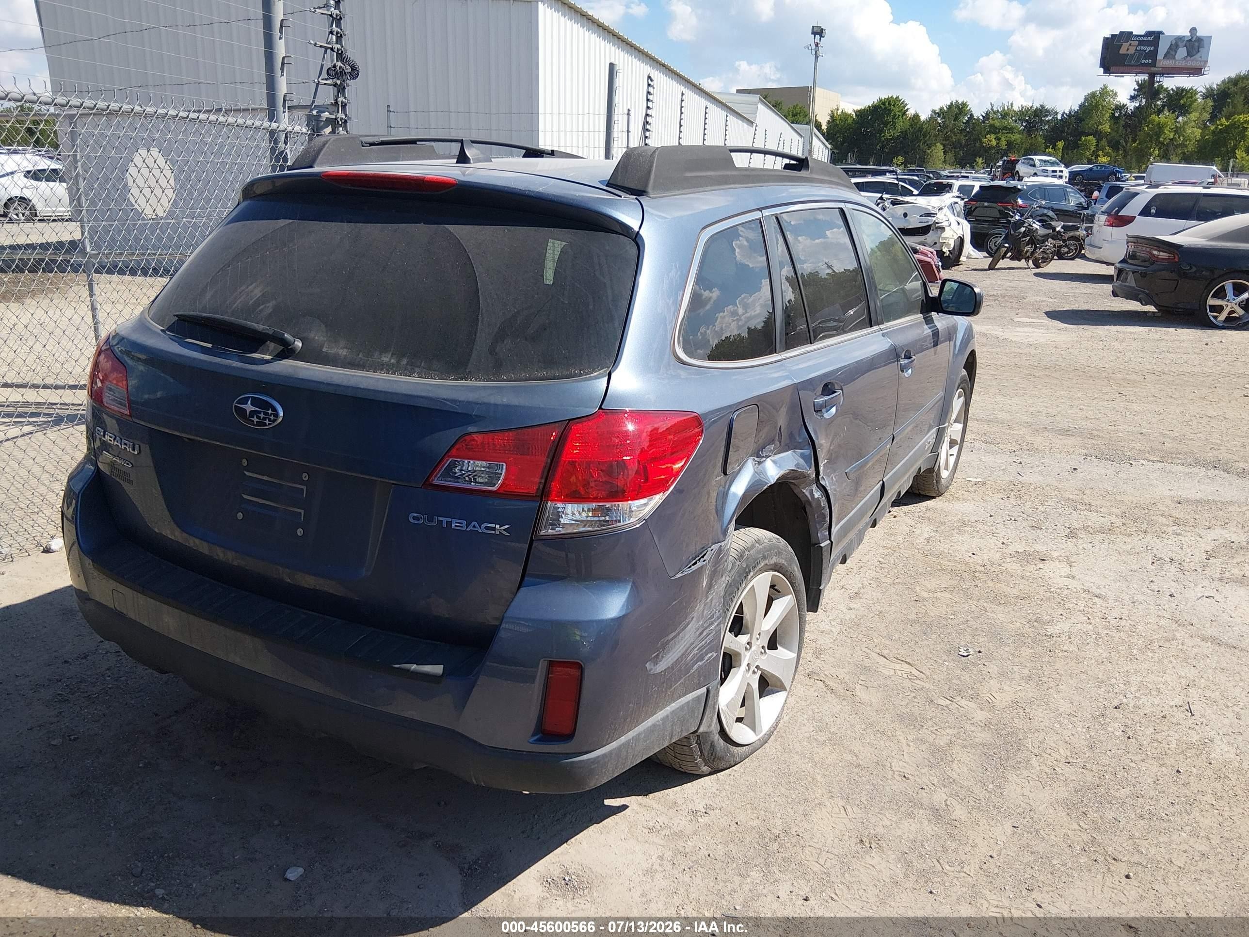 2013 Subaru Outback 2.5i Limited Blue vin: 4S4BRCKC7D3212319
