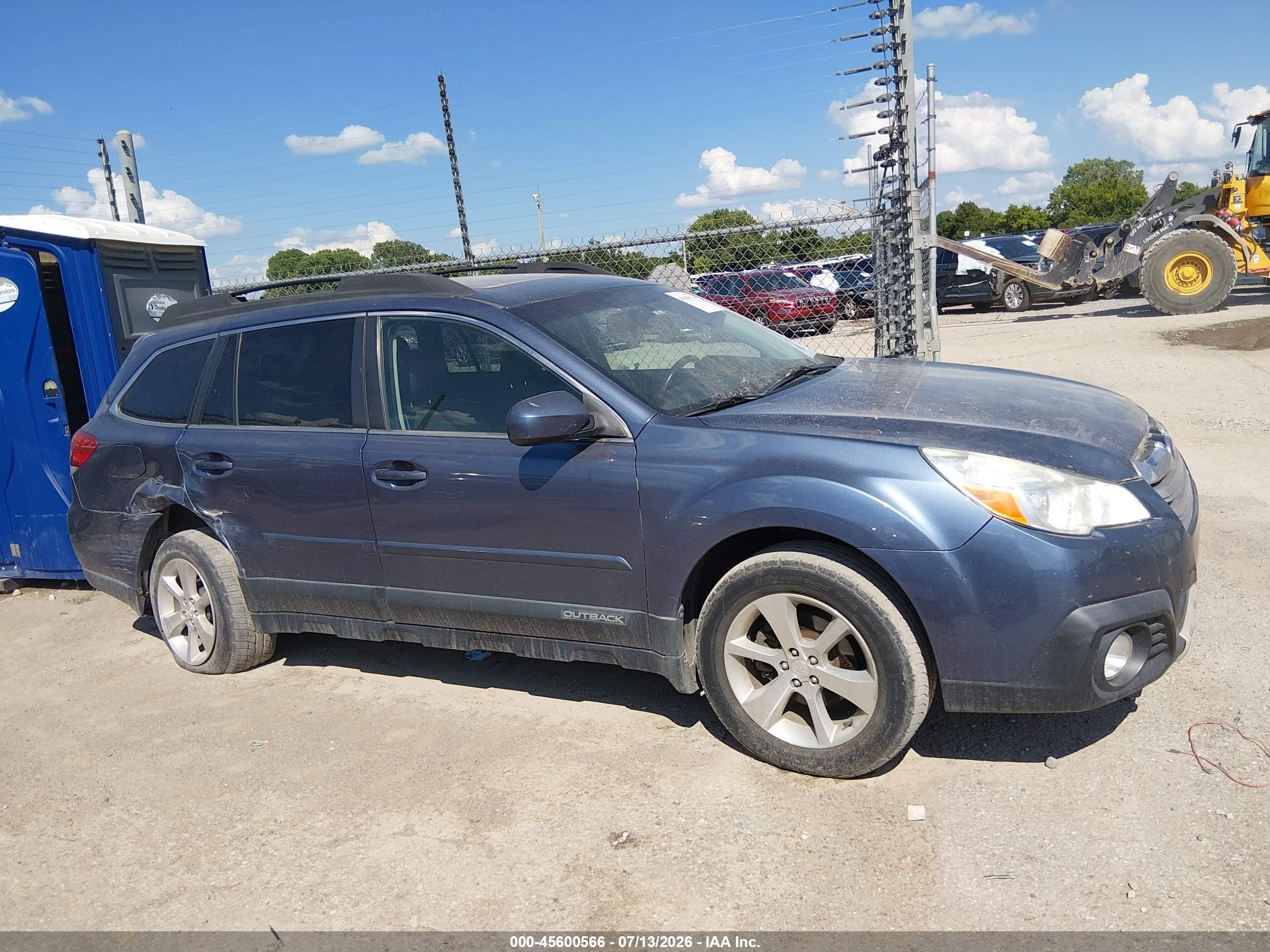 2013 Subaru Outback 2.5i Limited Blue vin: 4S4BRCKC7D3212319