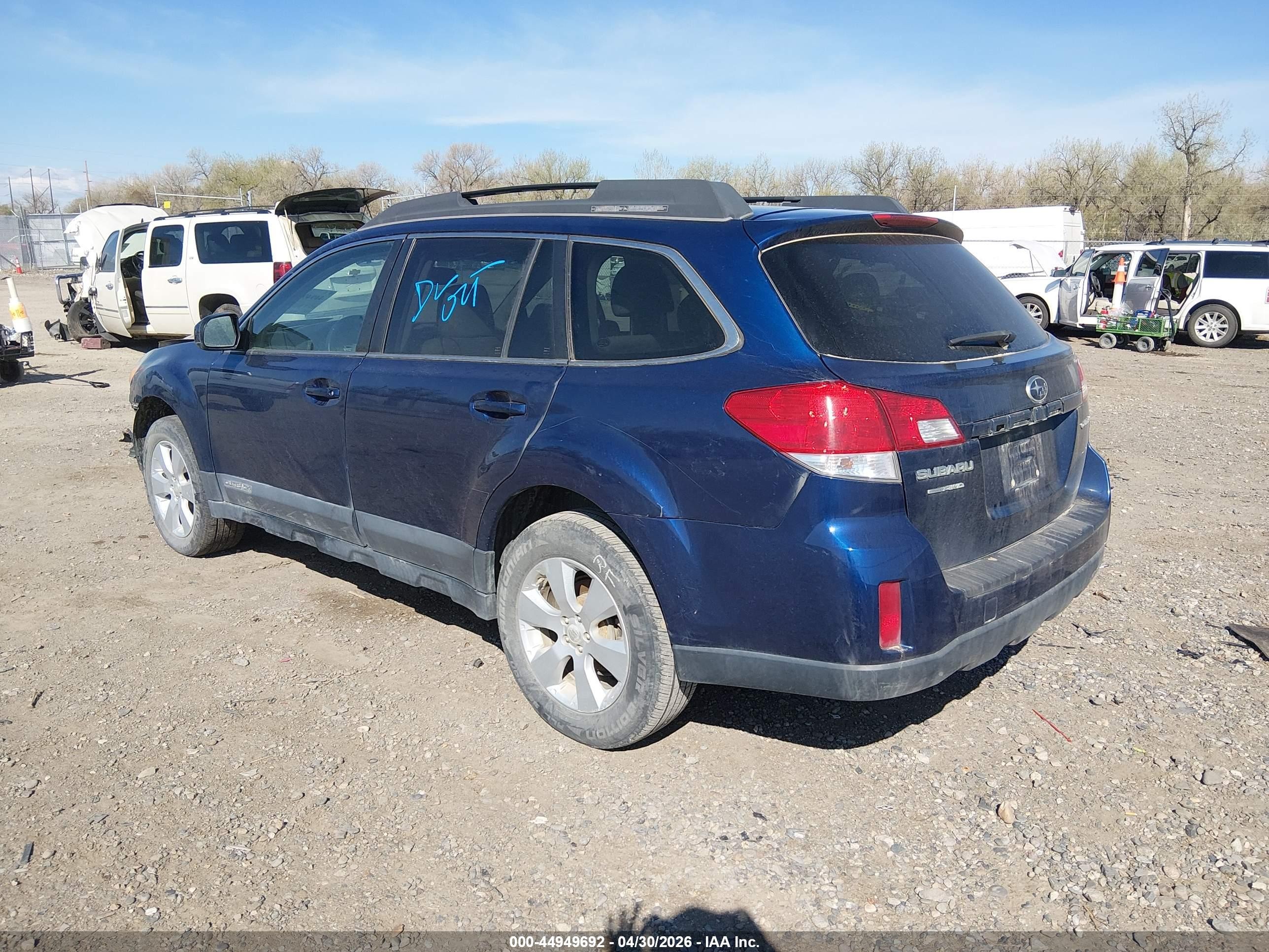 2010 Subaru Outback 2.5i Limited Blue vin: 4S4BRCKC8A3360488