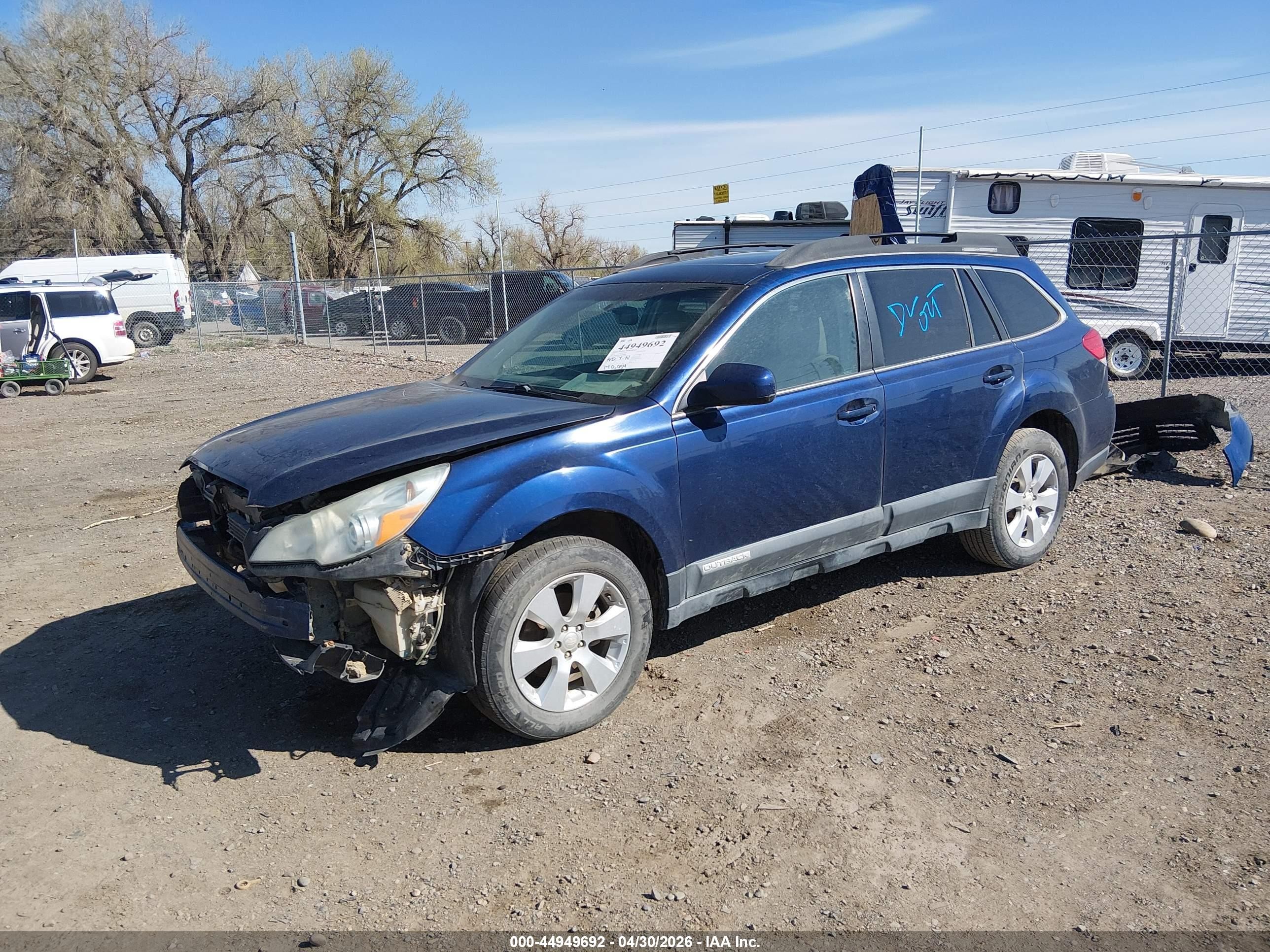 2010 Subaru Outback 2.5i Limited Blue vin: 4S4BRCKC8A3360488
