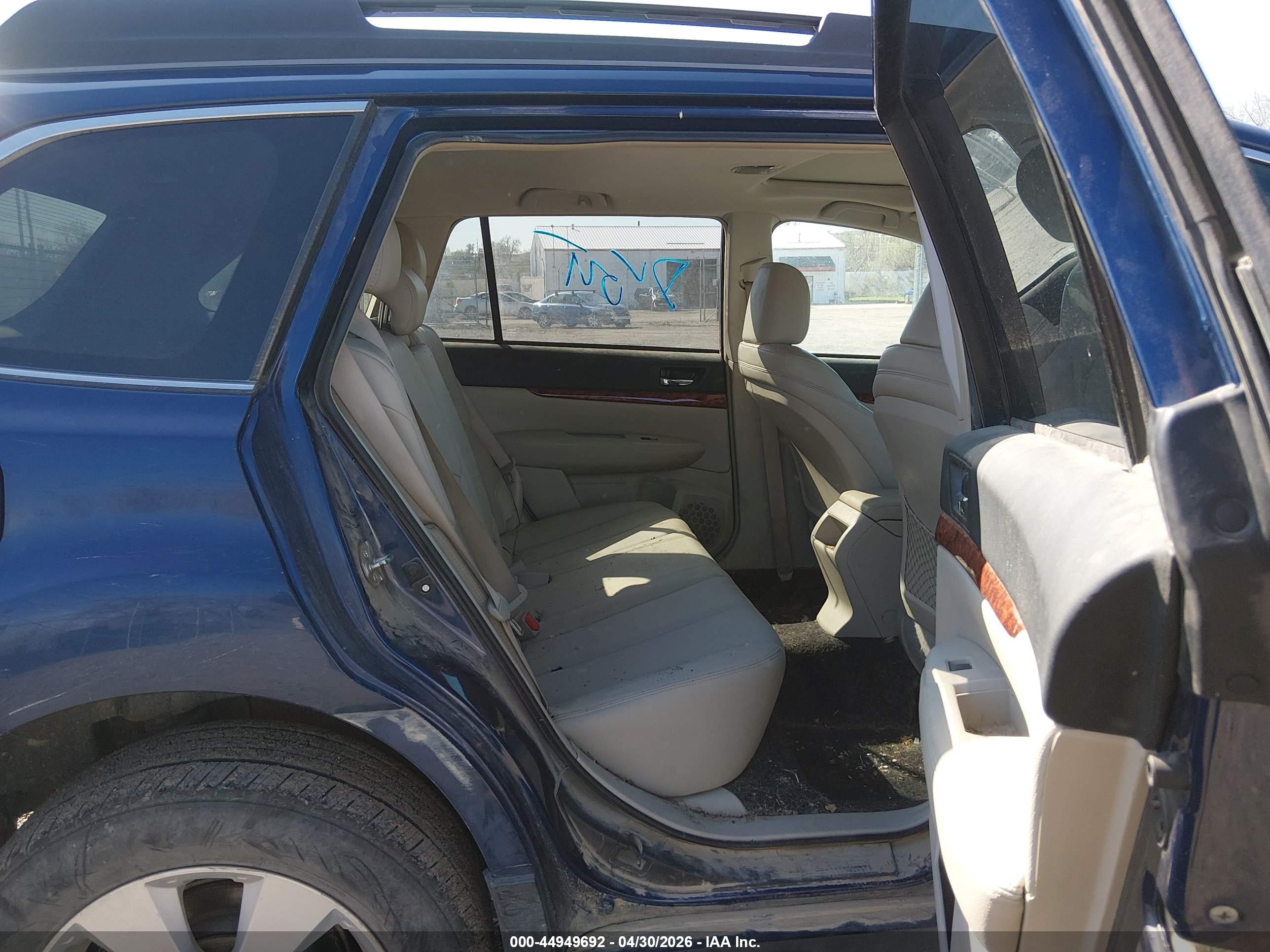2010 Subaru Outback 2.5i Limited Blue vin: 4S4BRCKC8A3360488