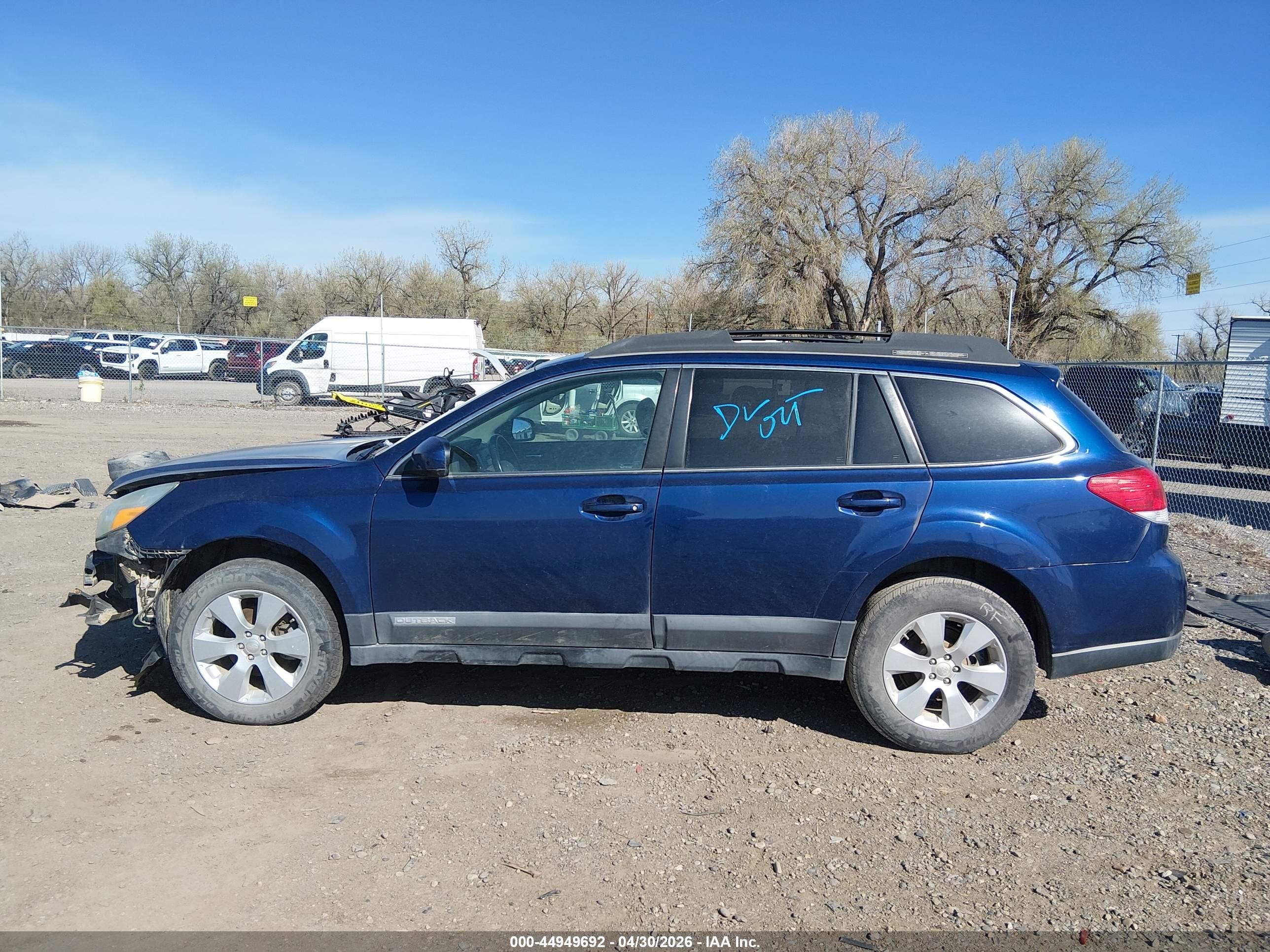 2010 Subaru Outback 2.5i Limited Blue vin: 4S4BRCKC8A3360488