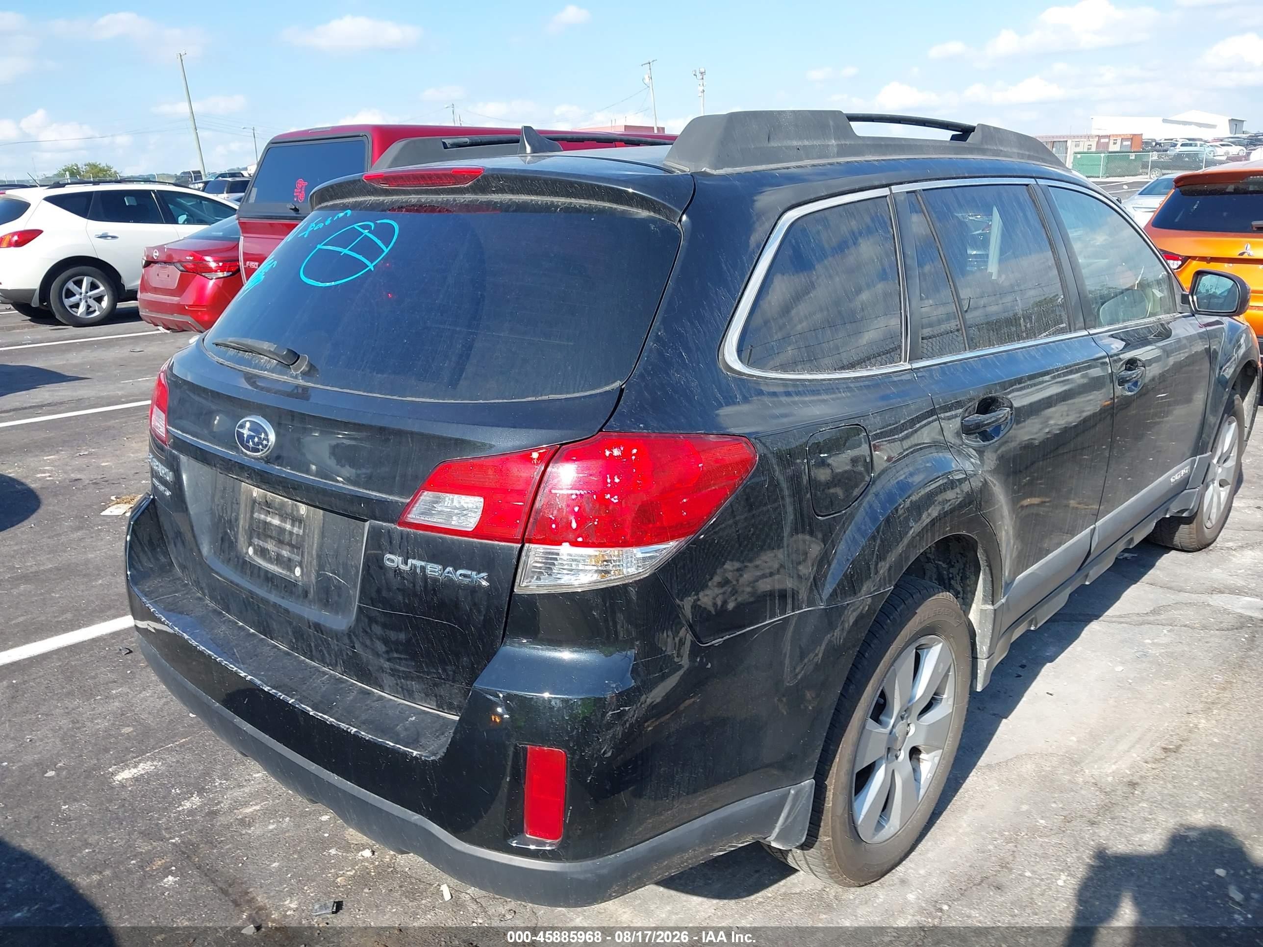 2011 Subaru Outback 2.5i Limited Черный vin: 4S4BRCKC8B3362517