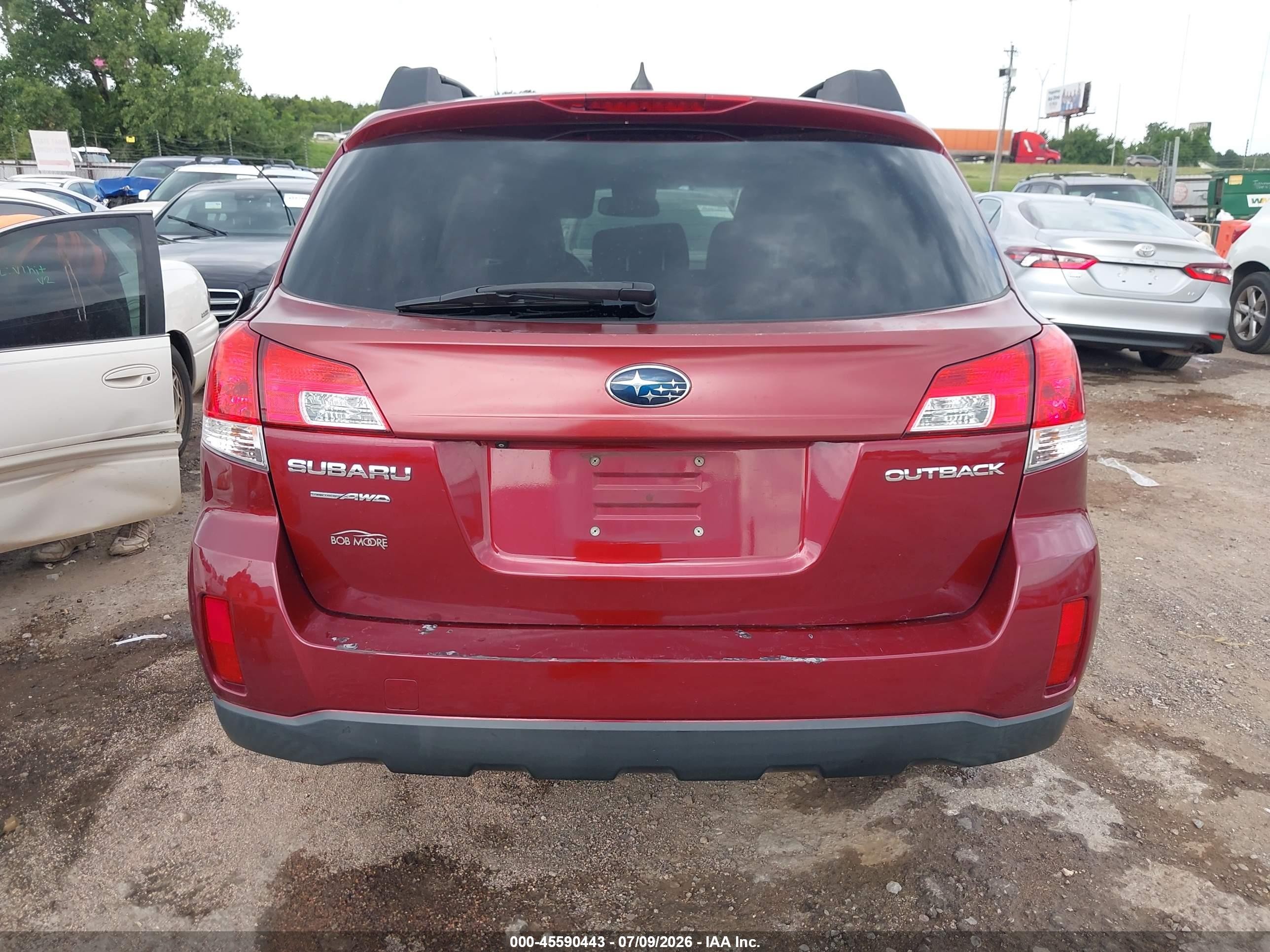 2012 Subaru Outback 2.5i Limited Red vin: 4S4BRCKC8C3233663