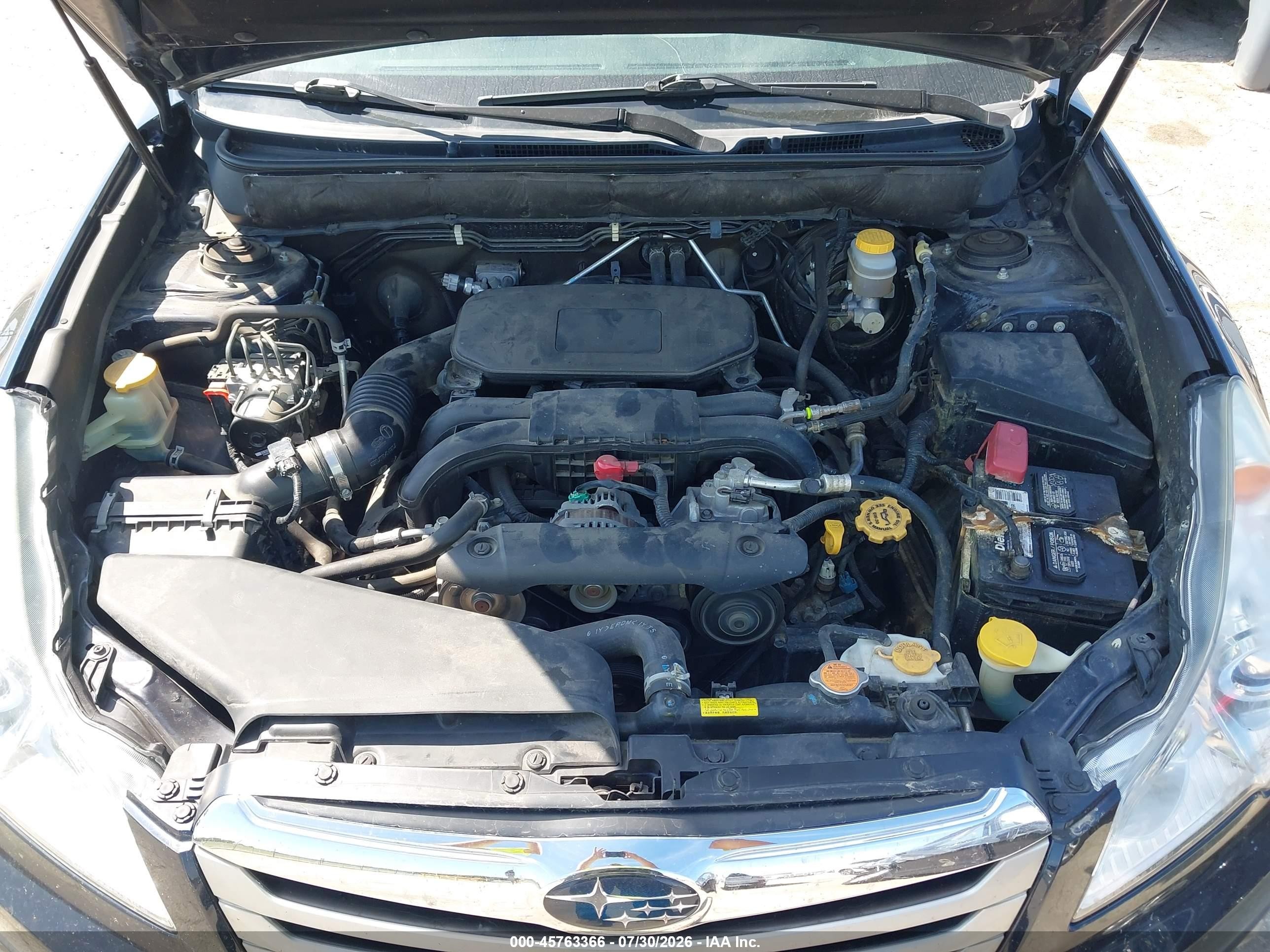 2012 Subaru Outback 2.5i Limited Черный vin: 4S4BRCKC8C3243786