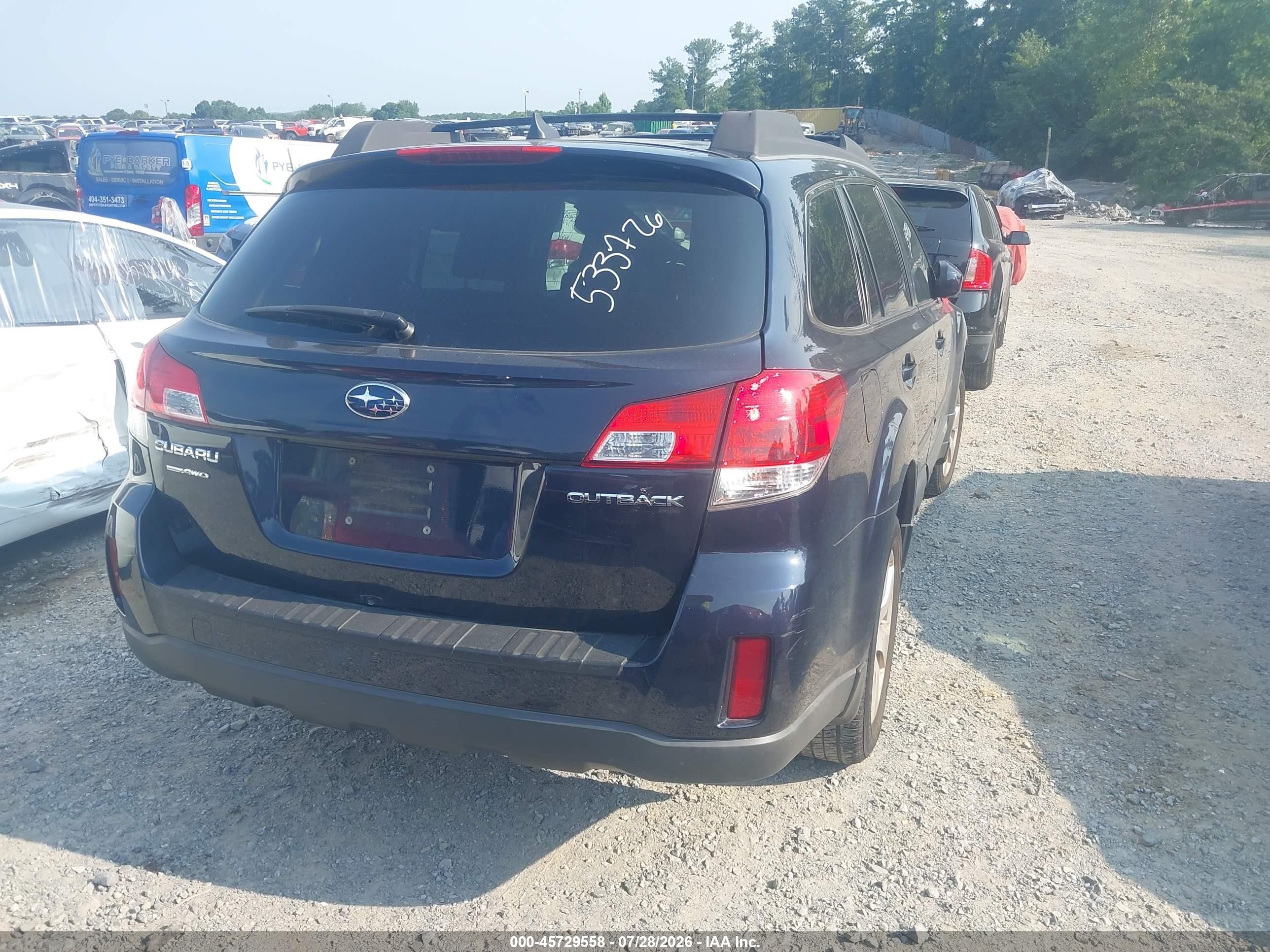 2012 Subaru Outback 2.5i Limited Dark Blue vin: 4S4BRCKC8C3260877