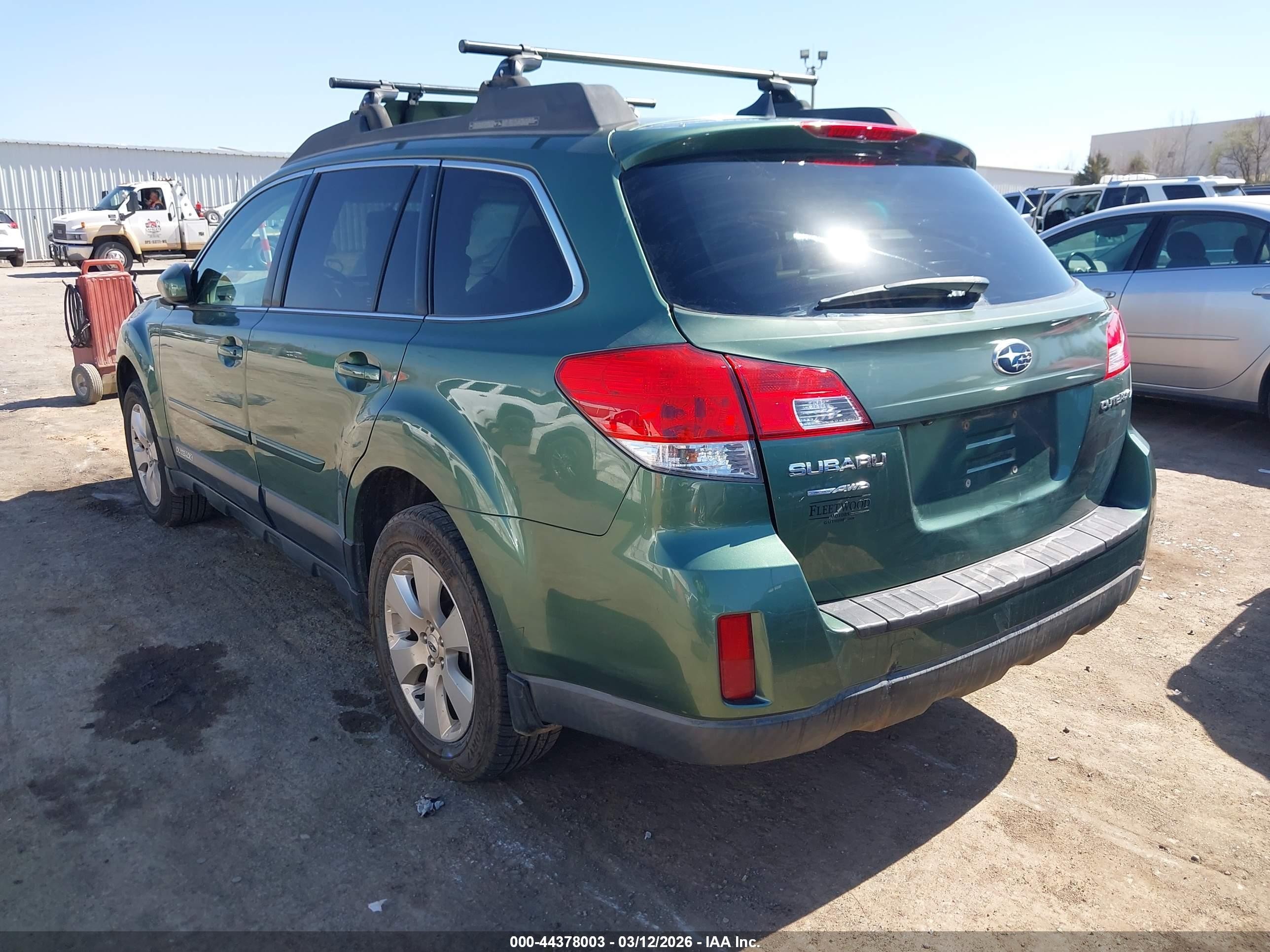 2012 Subaru Outback 2.5i Limited Green vin: 4S4BRCKC8C3276920