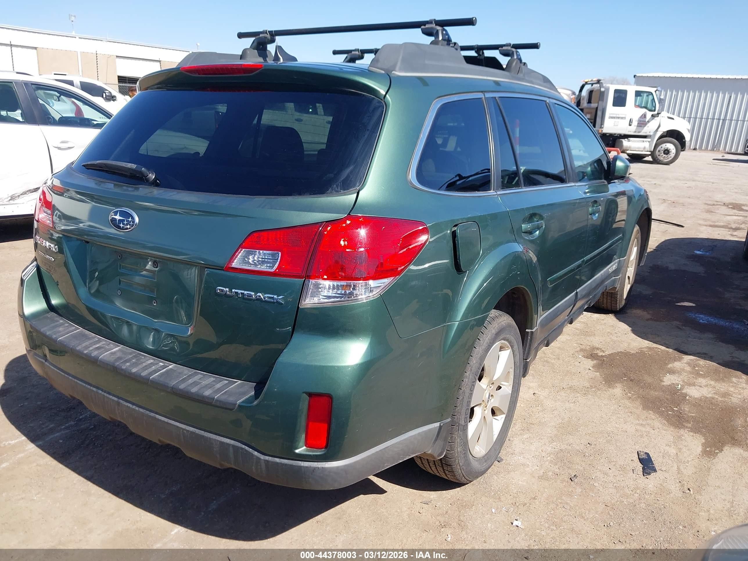 2012 Subaru Outback 2.5i Limited Green vin: 4S4BRCKC8C3276920