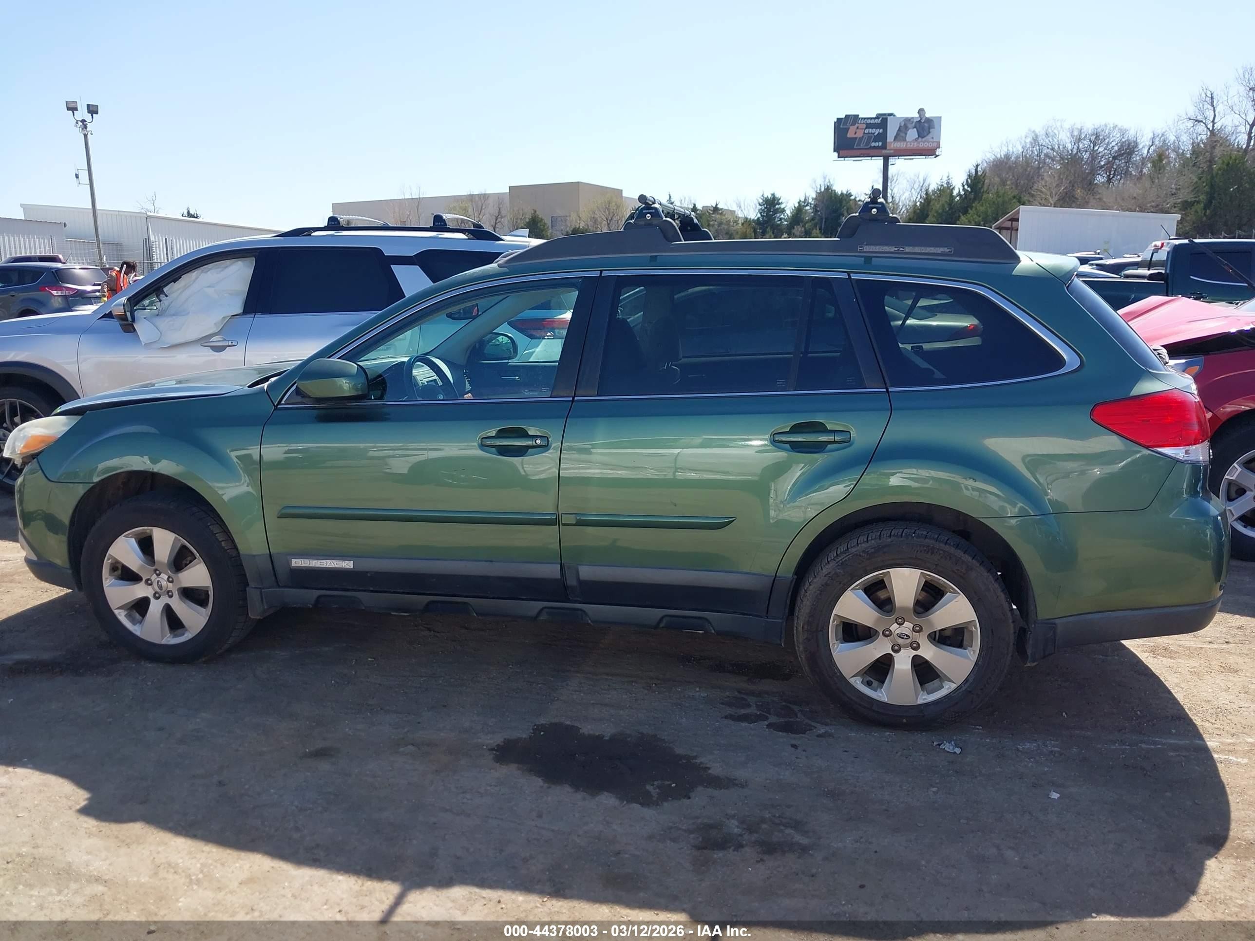 2012 Subaru Outback 2.5i Limited Green vin: 4S4BRCKC8C3276920