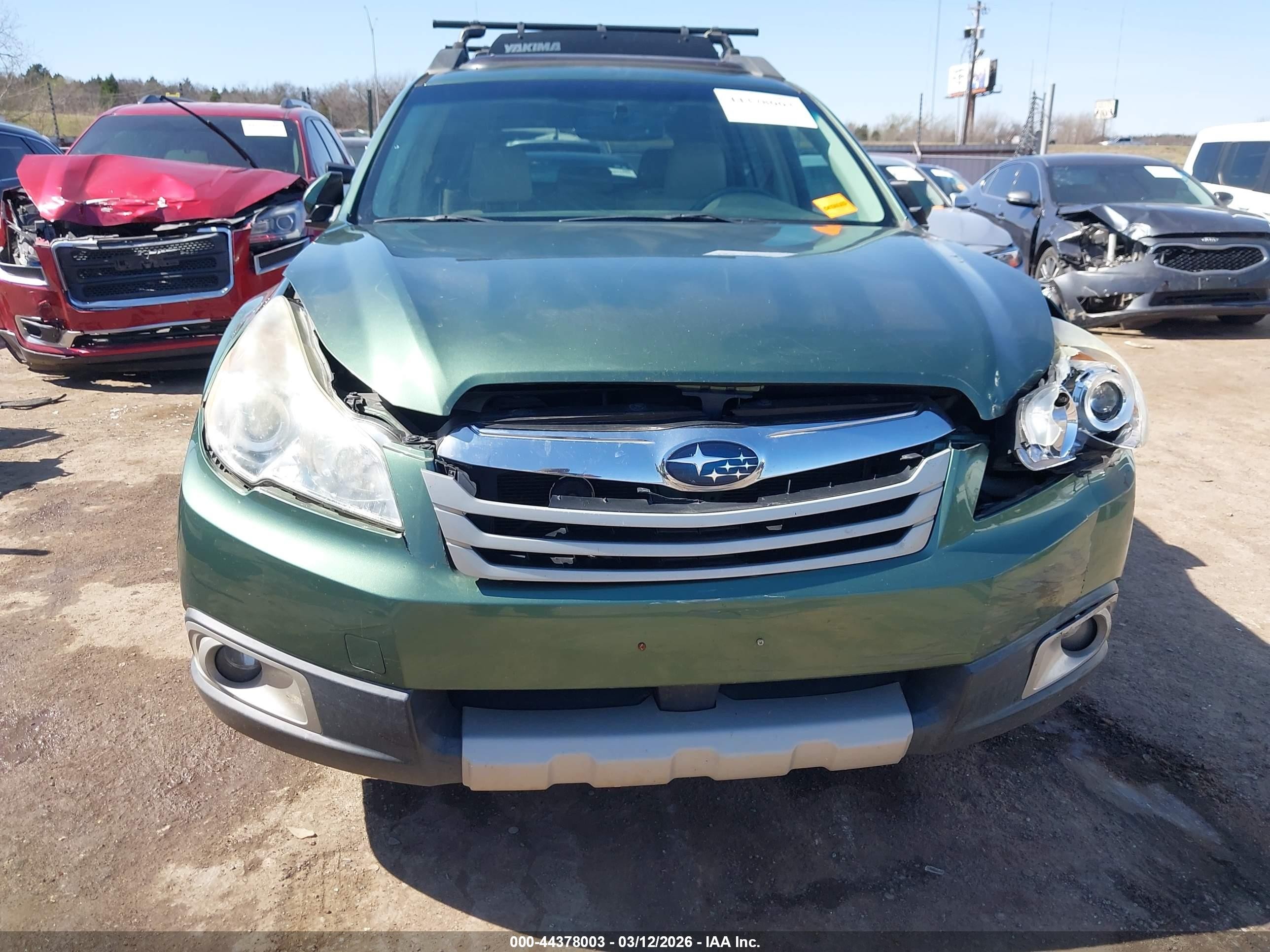 2012 Subaru Outback 2.5i Limited Green vin: 4S4BRCKC8C3276920
