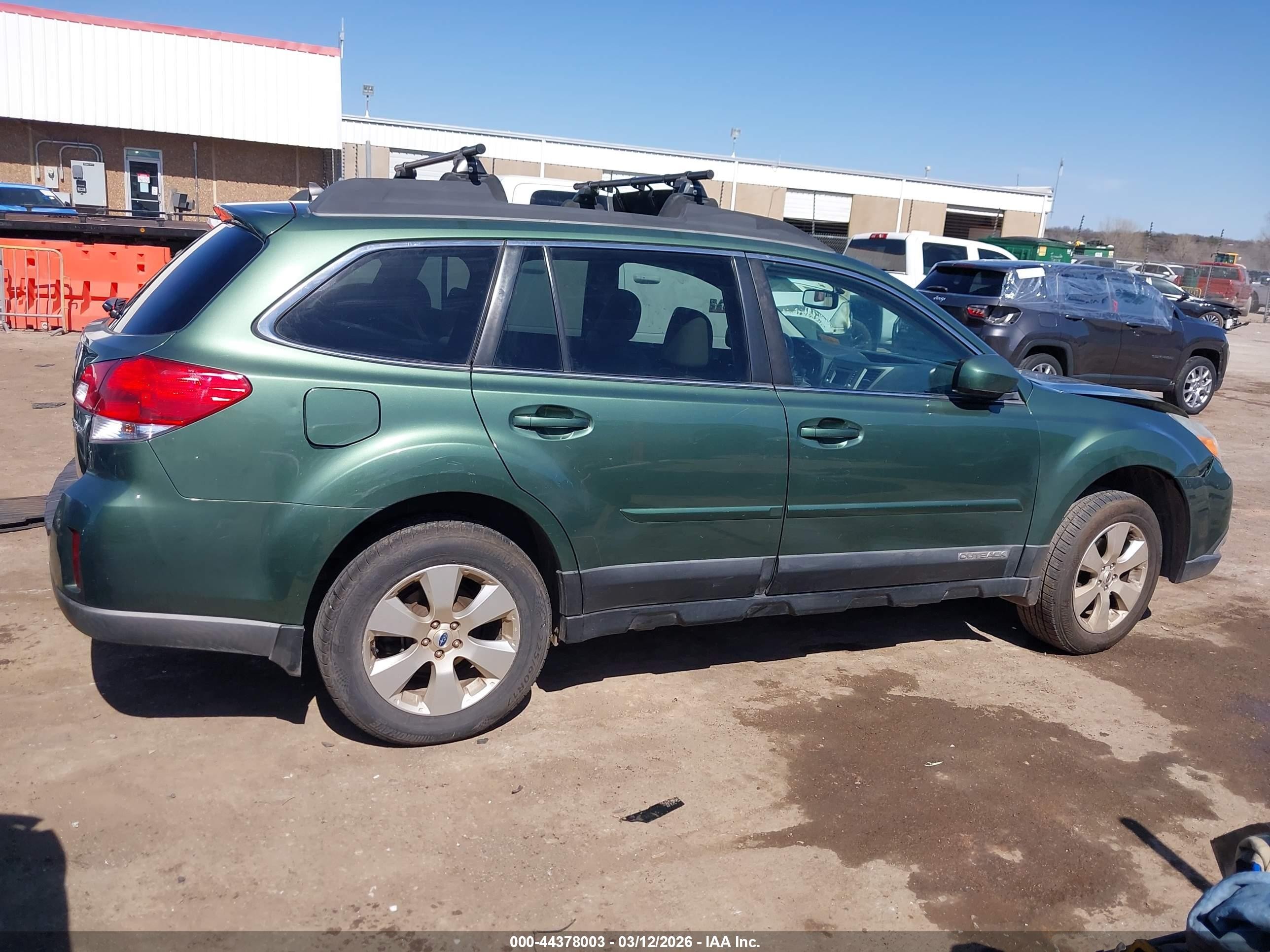2012 Subaru Outback 2.5i Limited Green vin: 4S4BRCKC8C3276920