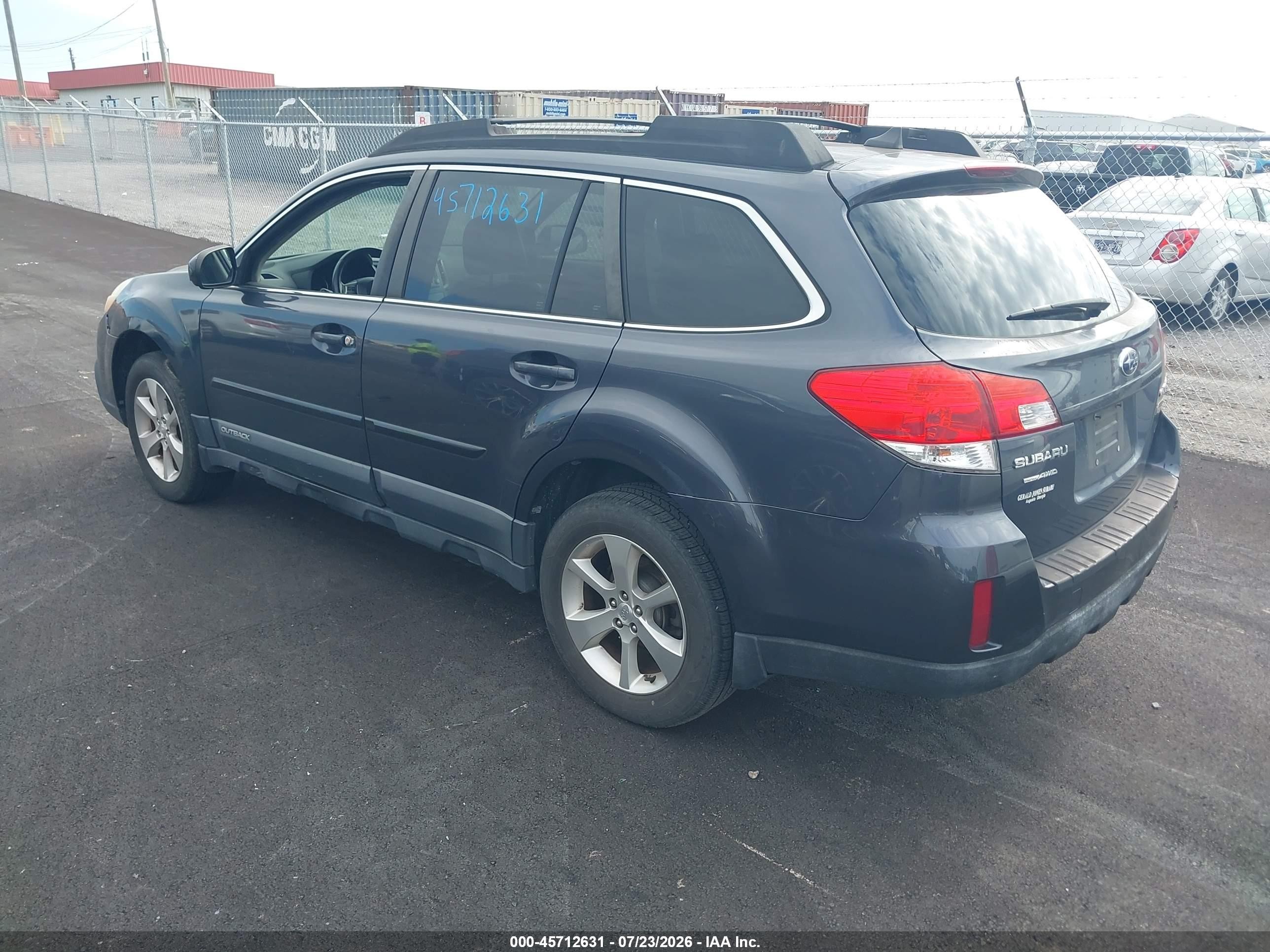 2013 Subaru Outback 2.5i Limited Gray vin: 4S4BRCKC8D3223796