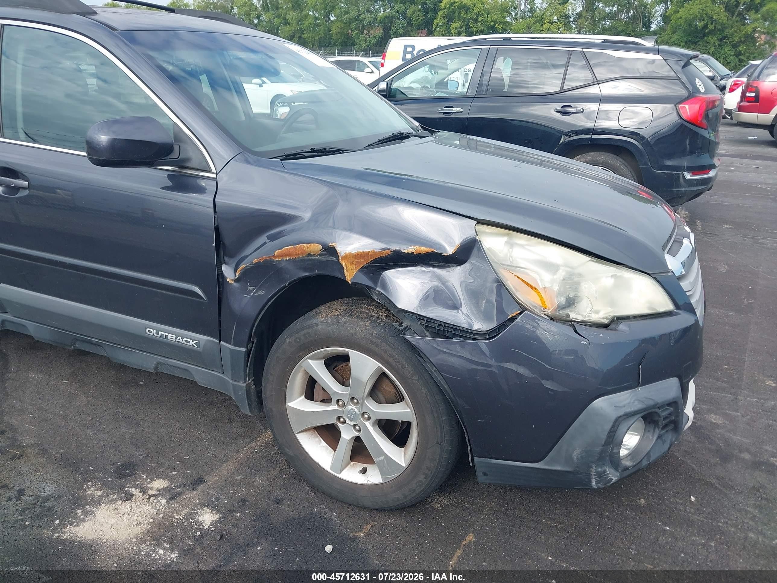 2013 Subaru Outback 2.5i Limited Gray vin: 4S4BRCKC8D3223796
