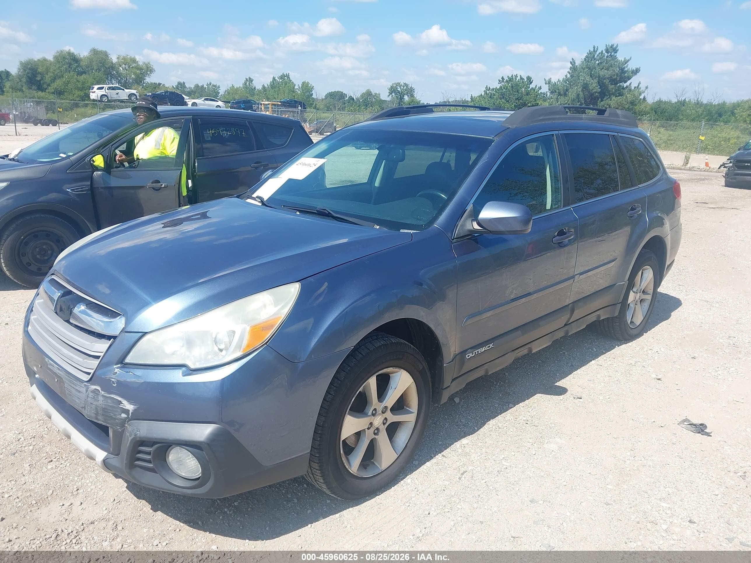 2013 Subaru Outback 2.5i Limited Blue vin: 4S4BRCKC8D3309772