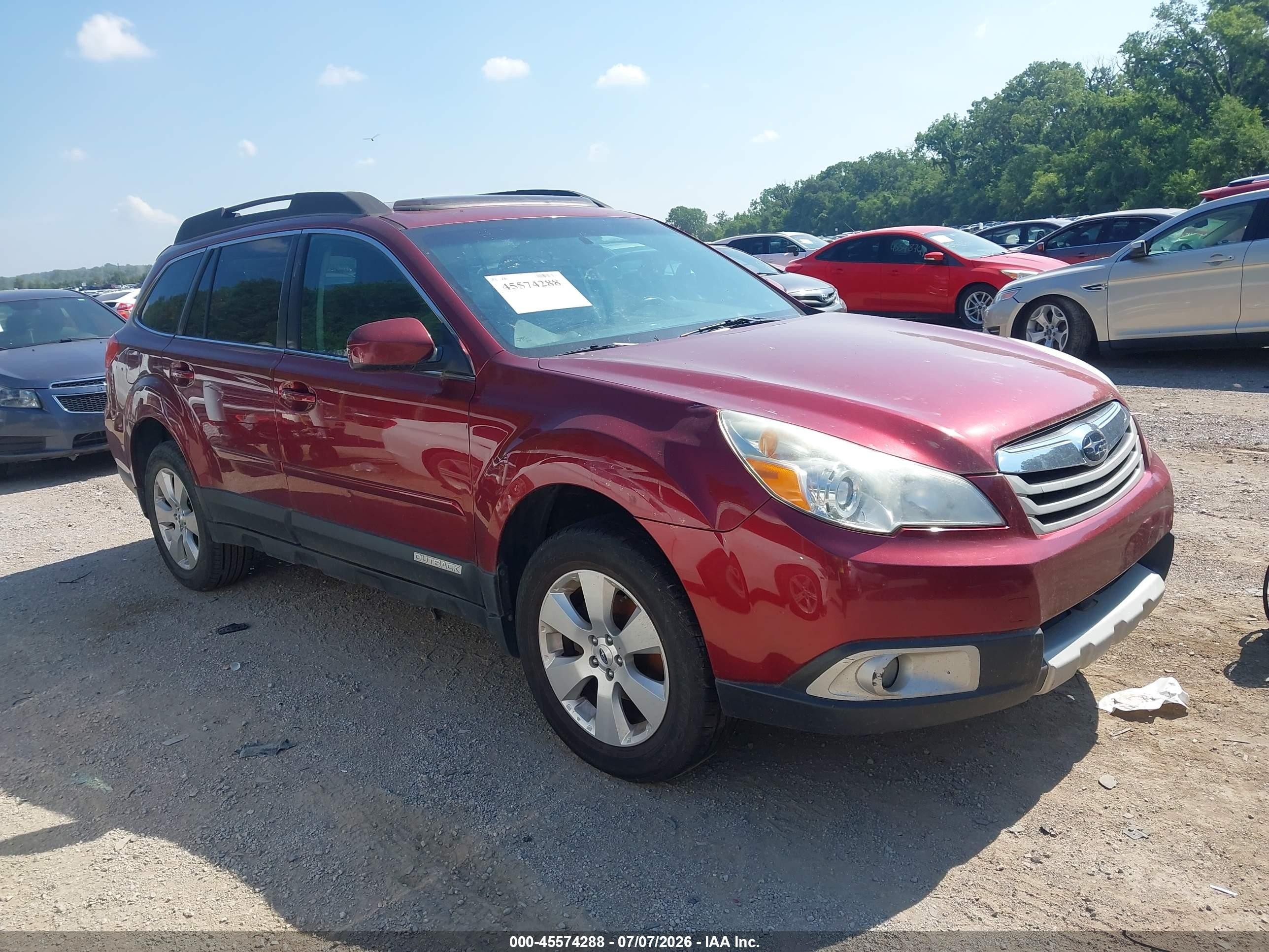 2012 Subaru Outback 2.5i Limited Maroon vin: 4S4BRCKCXC3268074