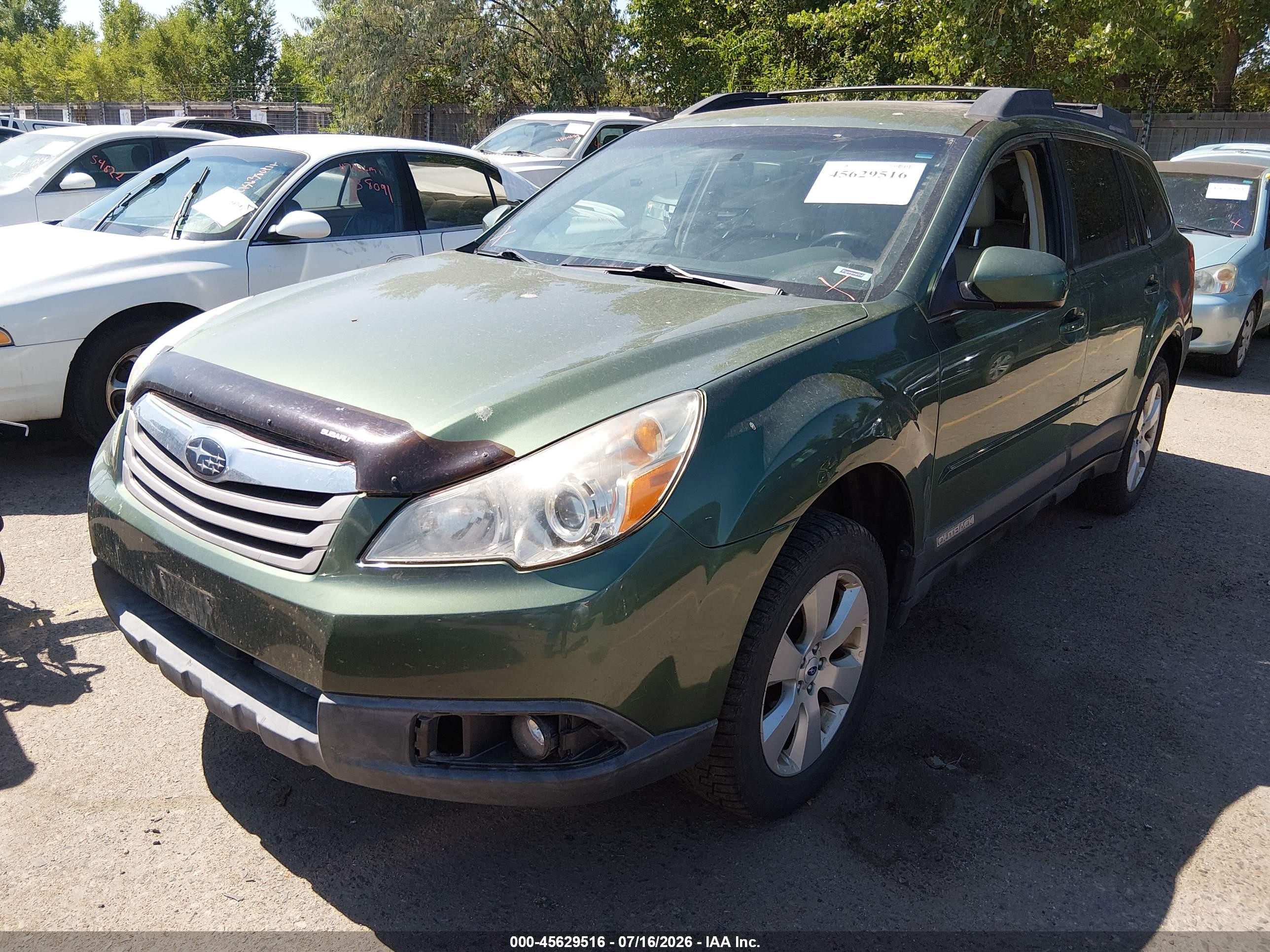 2012 Subaru Outback 2.5i Limited Green vin: 4S4BRCKCXC3277051