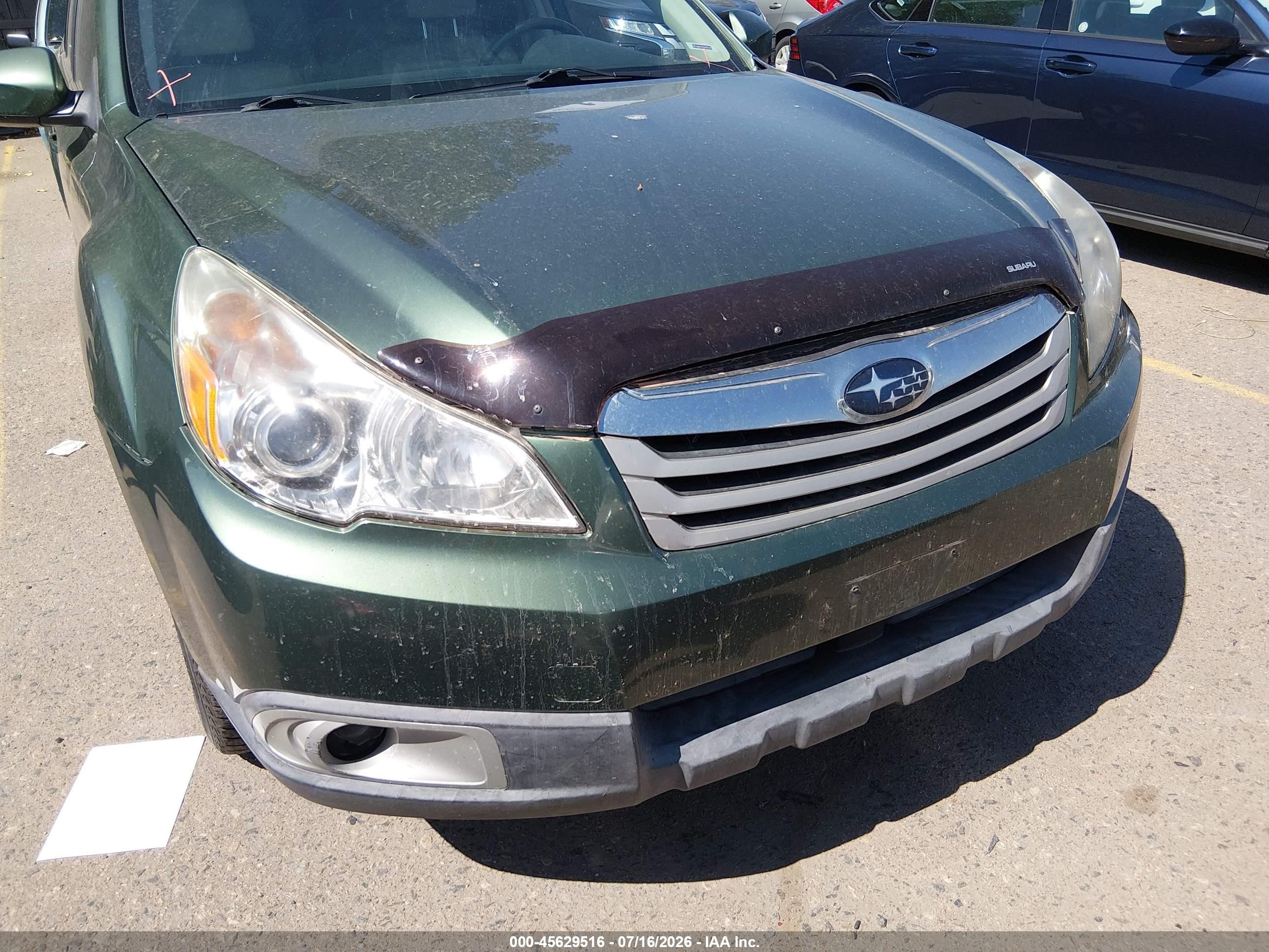 2012 Subaru Outback 2.5i Limited Green vin: 4S4BRCKCXC3277051