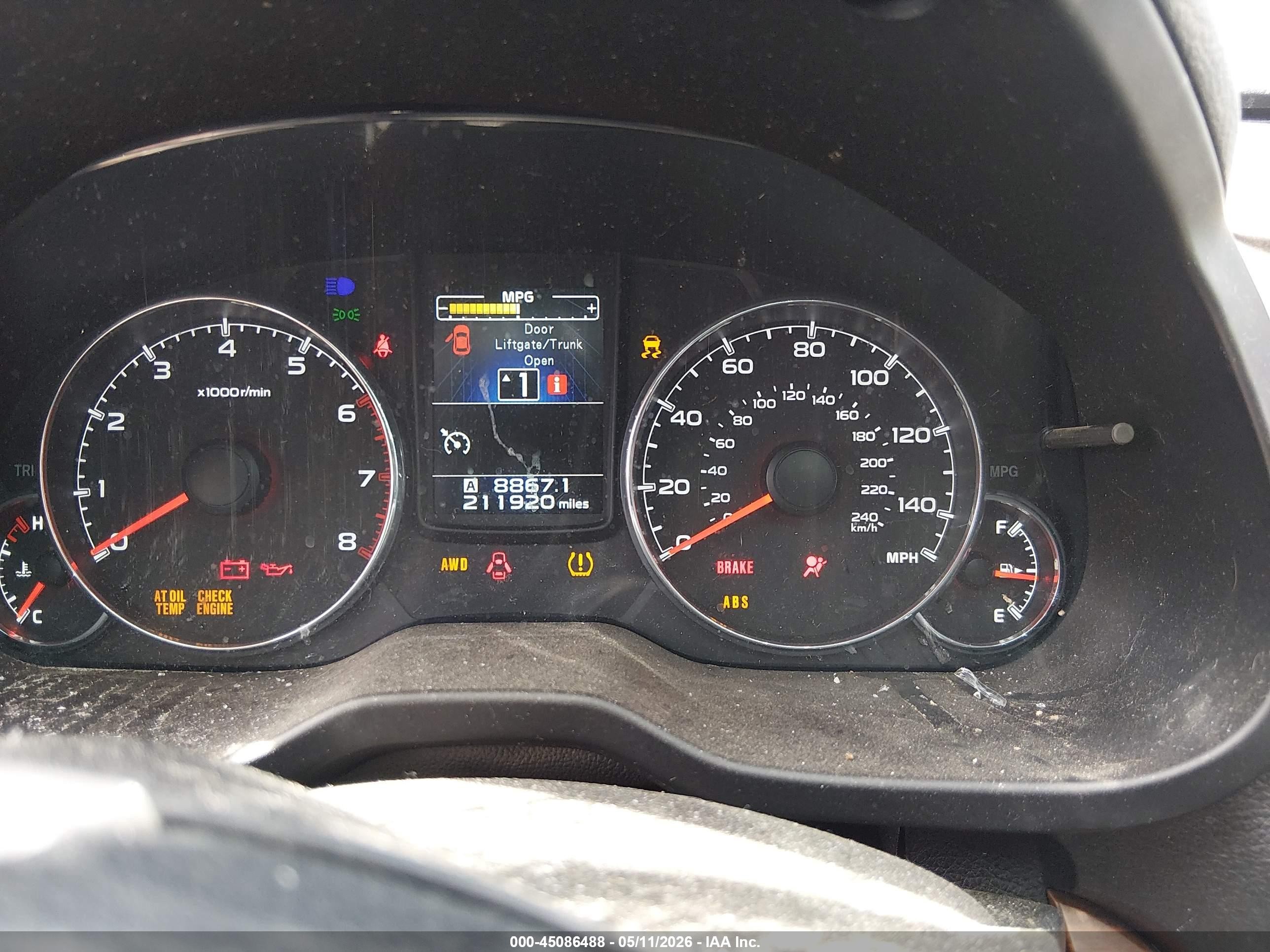 2013 Subaru Outback 2.5i Limited Gray vin: 4S4BRCKCXD3220043