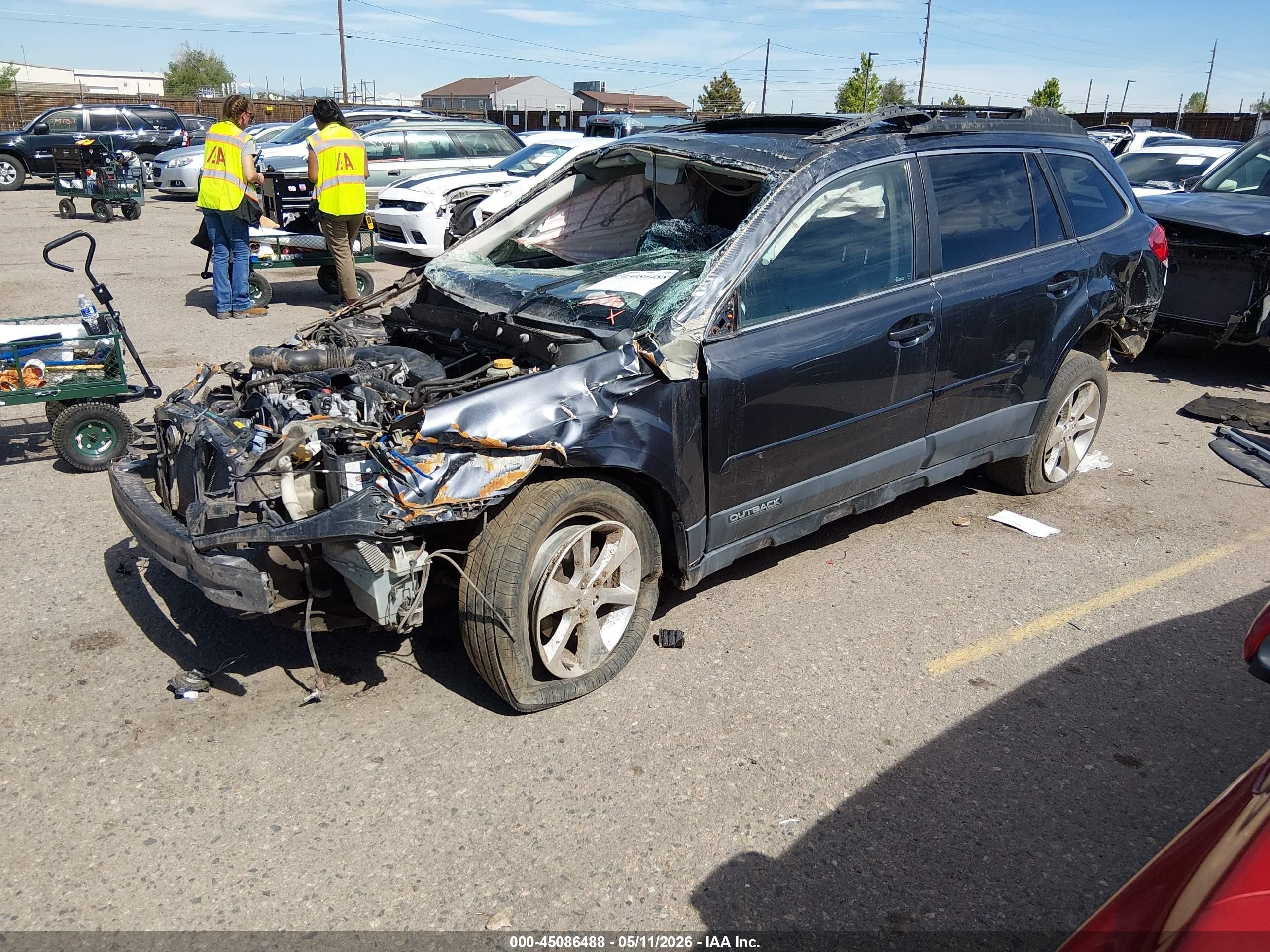 2013 Subaru Outback 2.5i Limited Gray vin: 4S4BRCKCXD3220043
