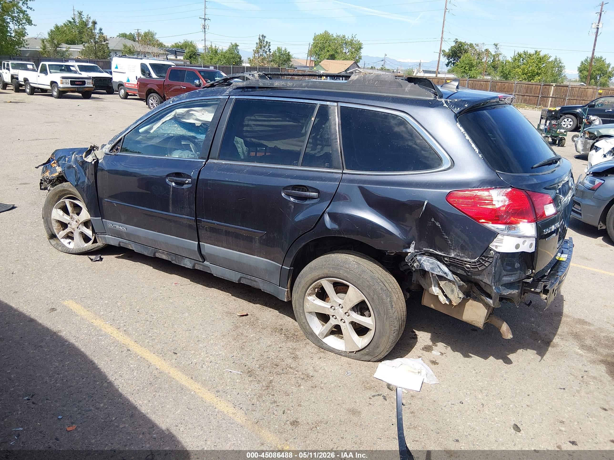 2013 Subaru Outback 2.5i Limited Gray vin: 4S4BRCKCXD3220043
