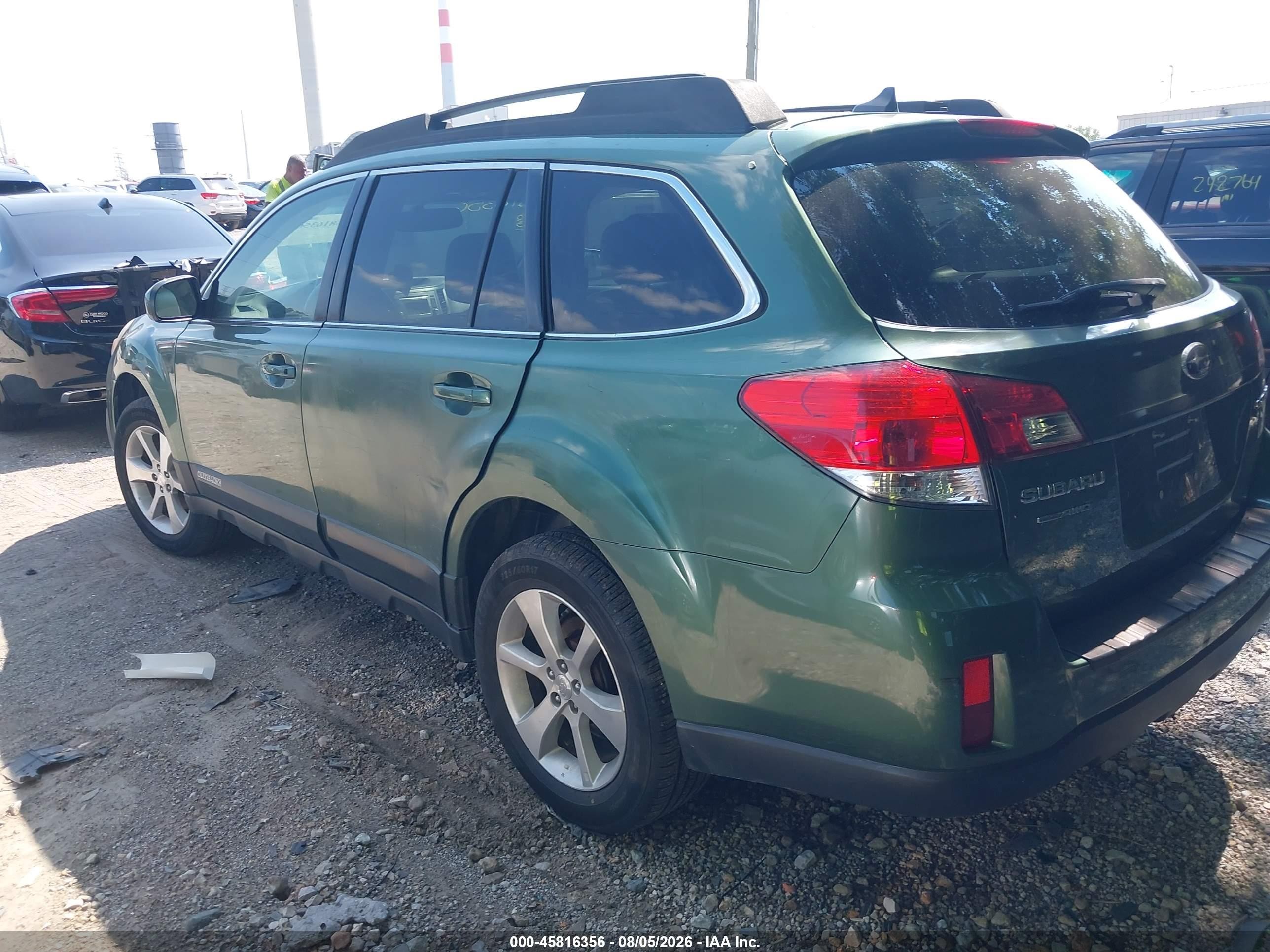 2013 Subaru Outback 2.5i Limited Зеленый vin: 4S4BRCKCXD3252247