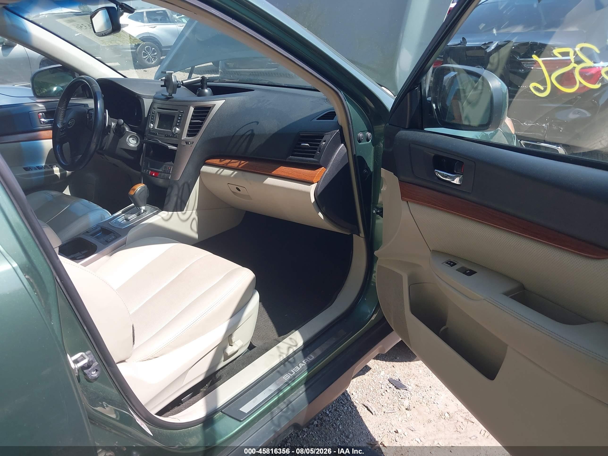 2013 Subaru Outback 2.5i Limited Зеленый vin: 4S4BRCKCXD3252247