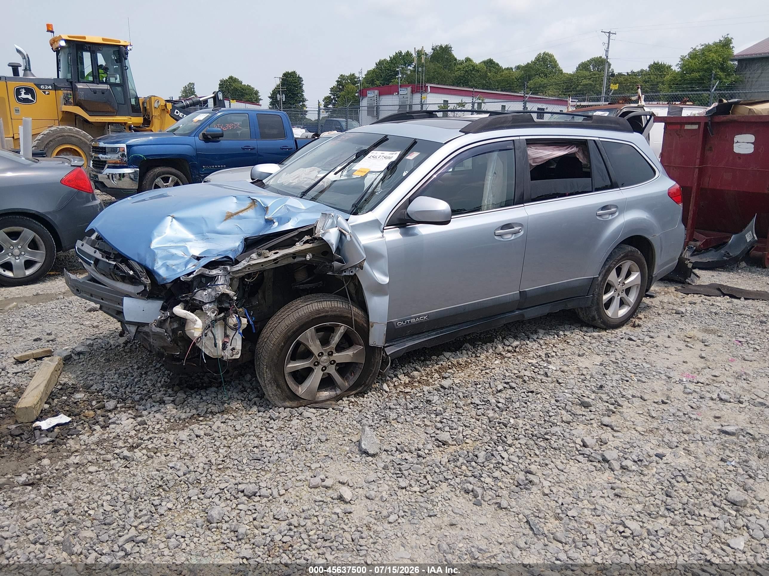 2013 Subaru Outback 2.5i Limited Blue vin: 4S4BRCKCXD3279559