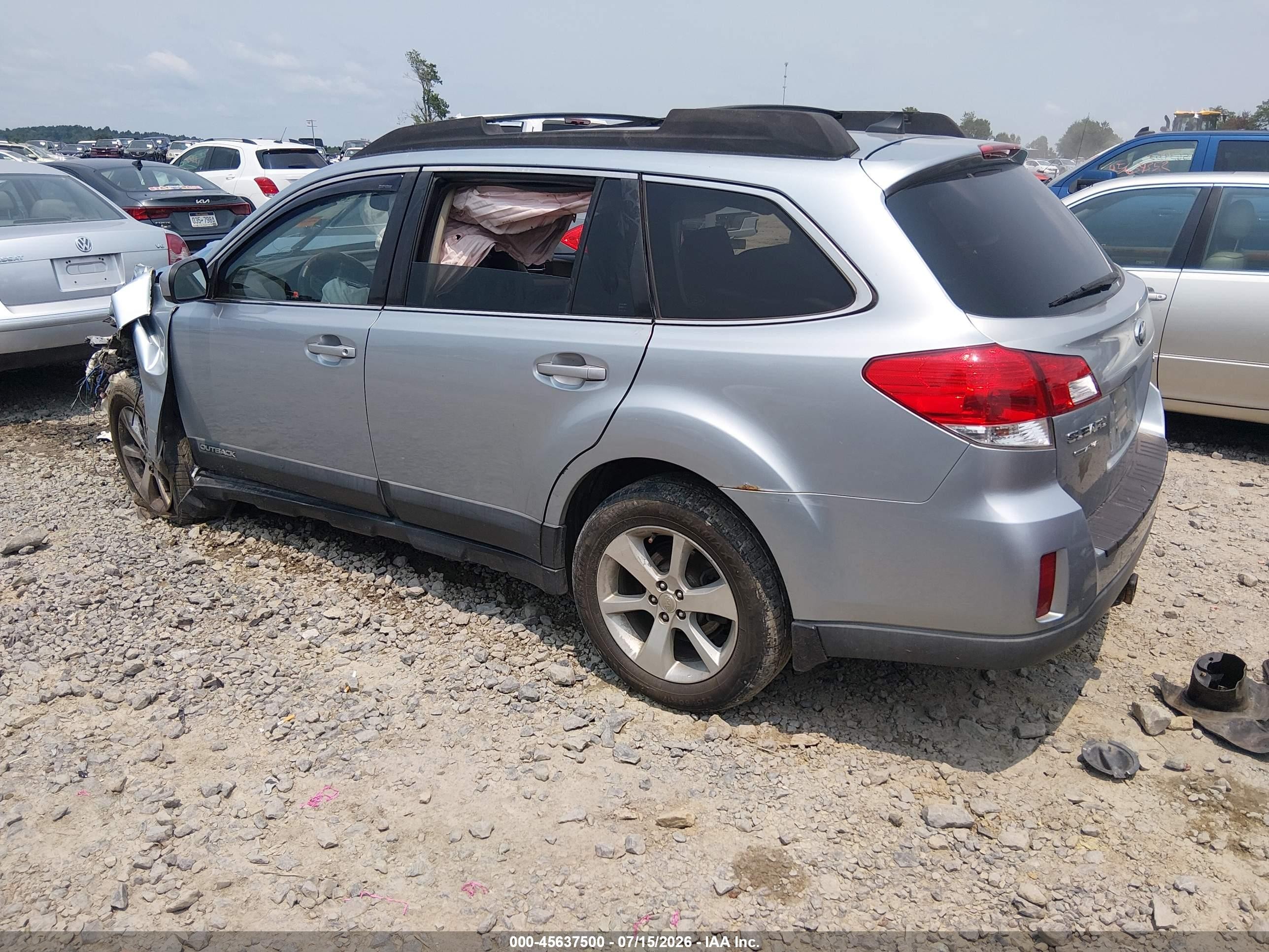 2013 Subaru Outback 2.5i Limited Blue vin: 4S4BRCKCXD3279559