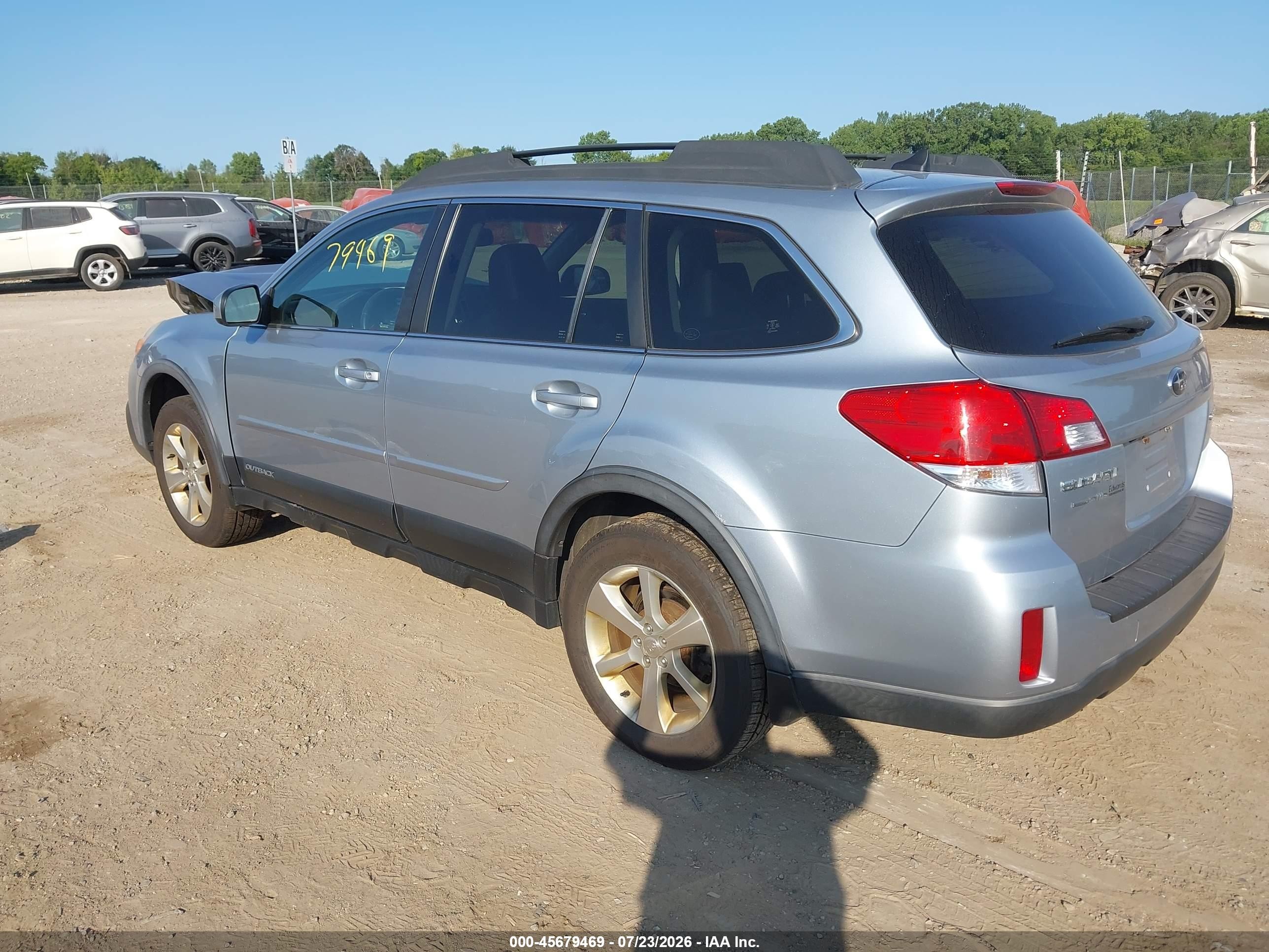 2014 Subaru Outback 2.5i Limited Light Blue vin: 4S4BRCLC0E3281515